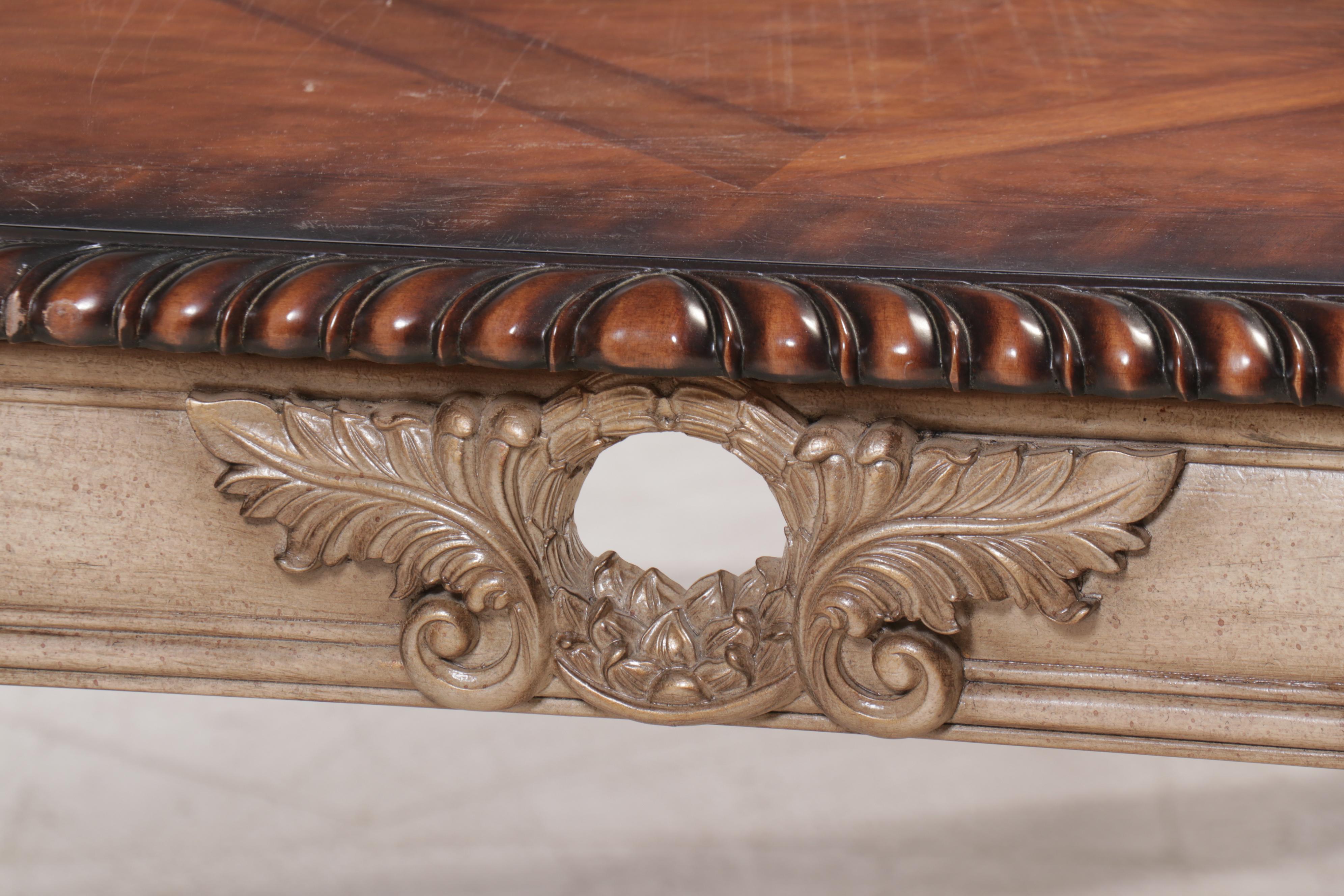 Neoclassical Style Dining Table and Six Chairs