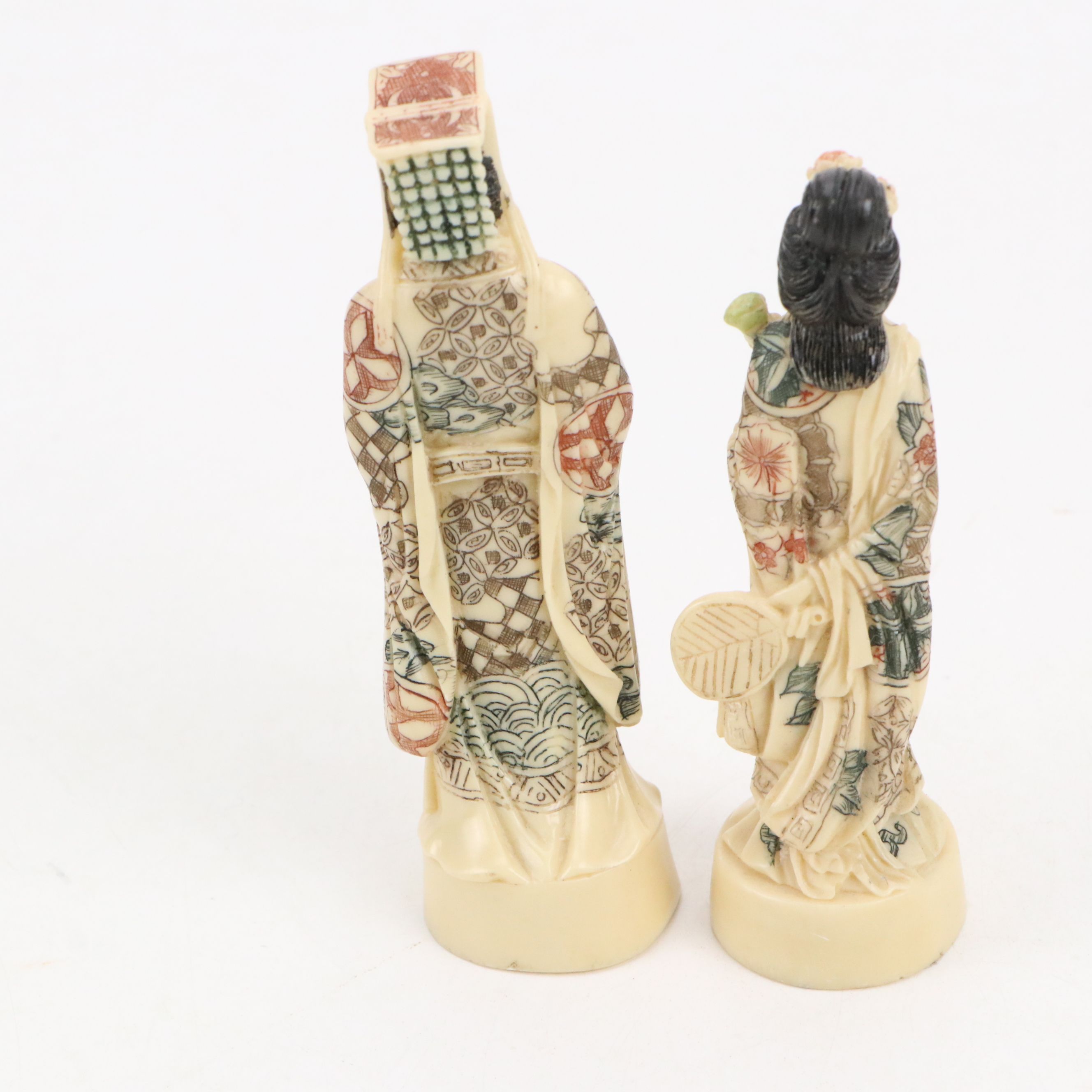 Chinese Faux Ivory Imperial Court or Mythological Figures
