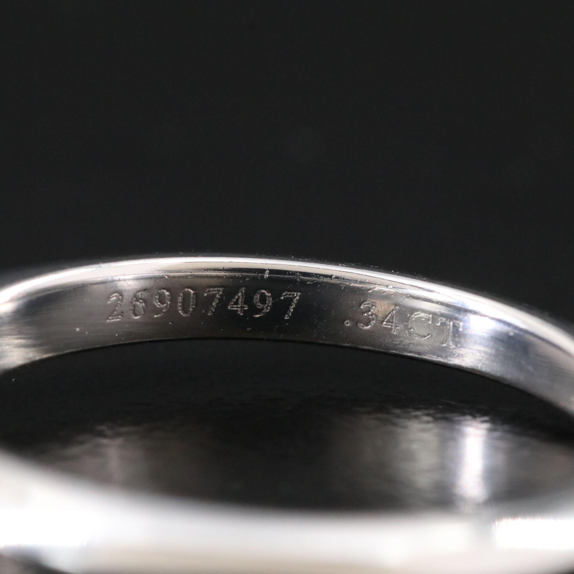 Tiffany & Co. Platinum 0.34 CT Diamond Knife Edge Solitaire Ring