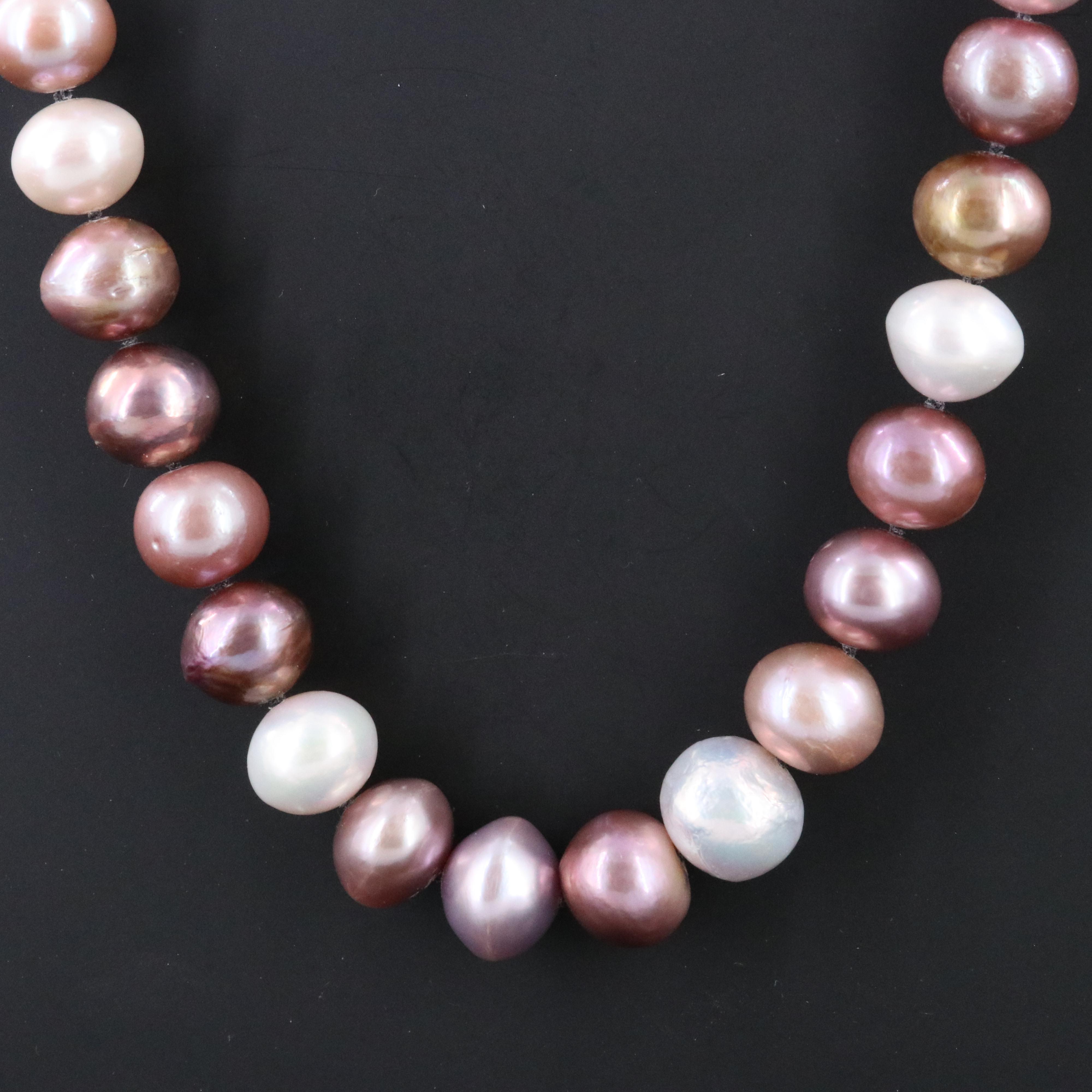 11.25 – 13.00 MM Pearl Necklace with 14K Clasp