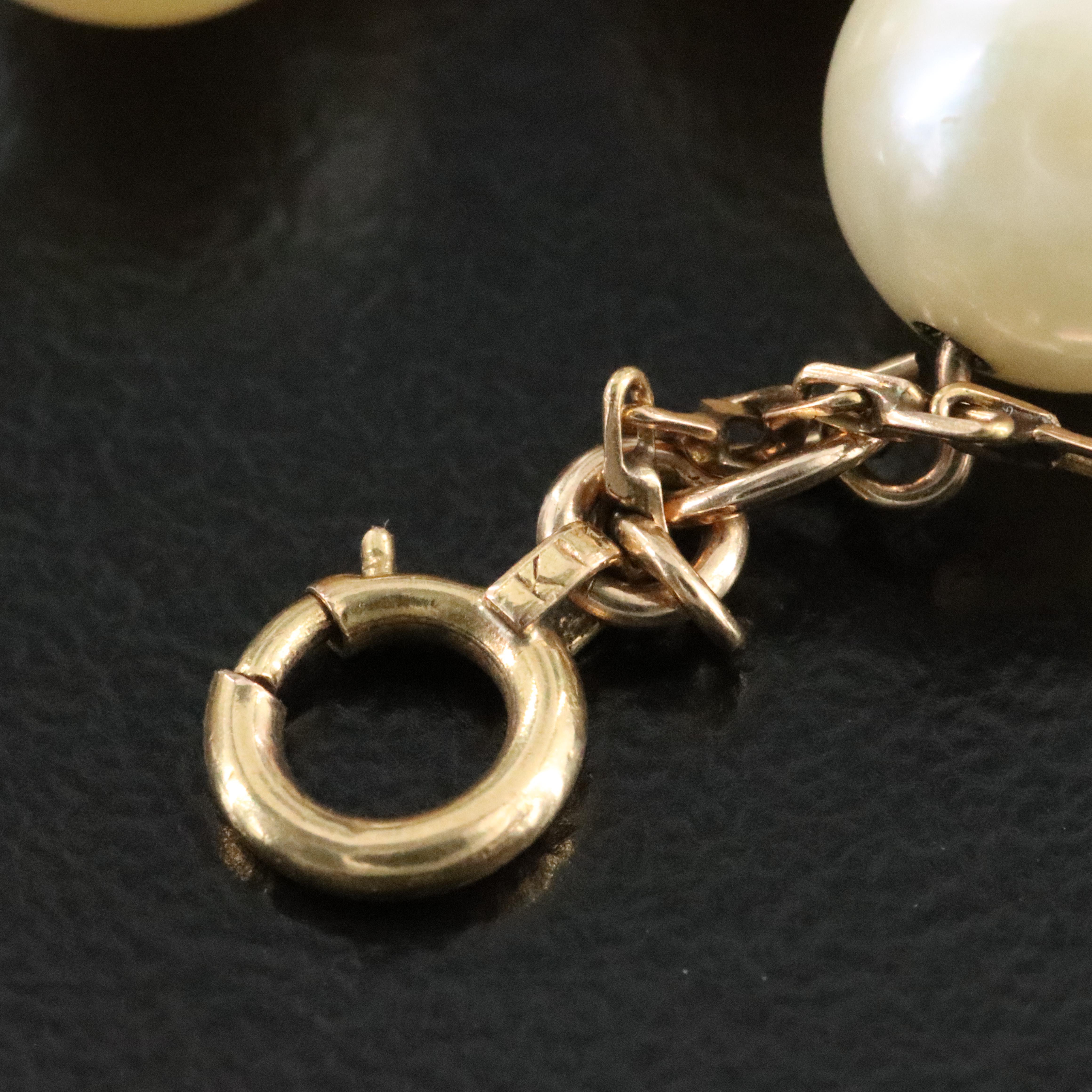 14K Pearl Station Bracelet