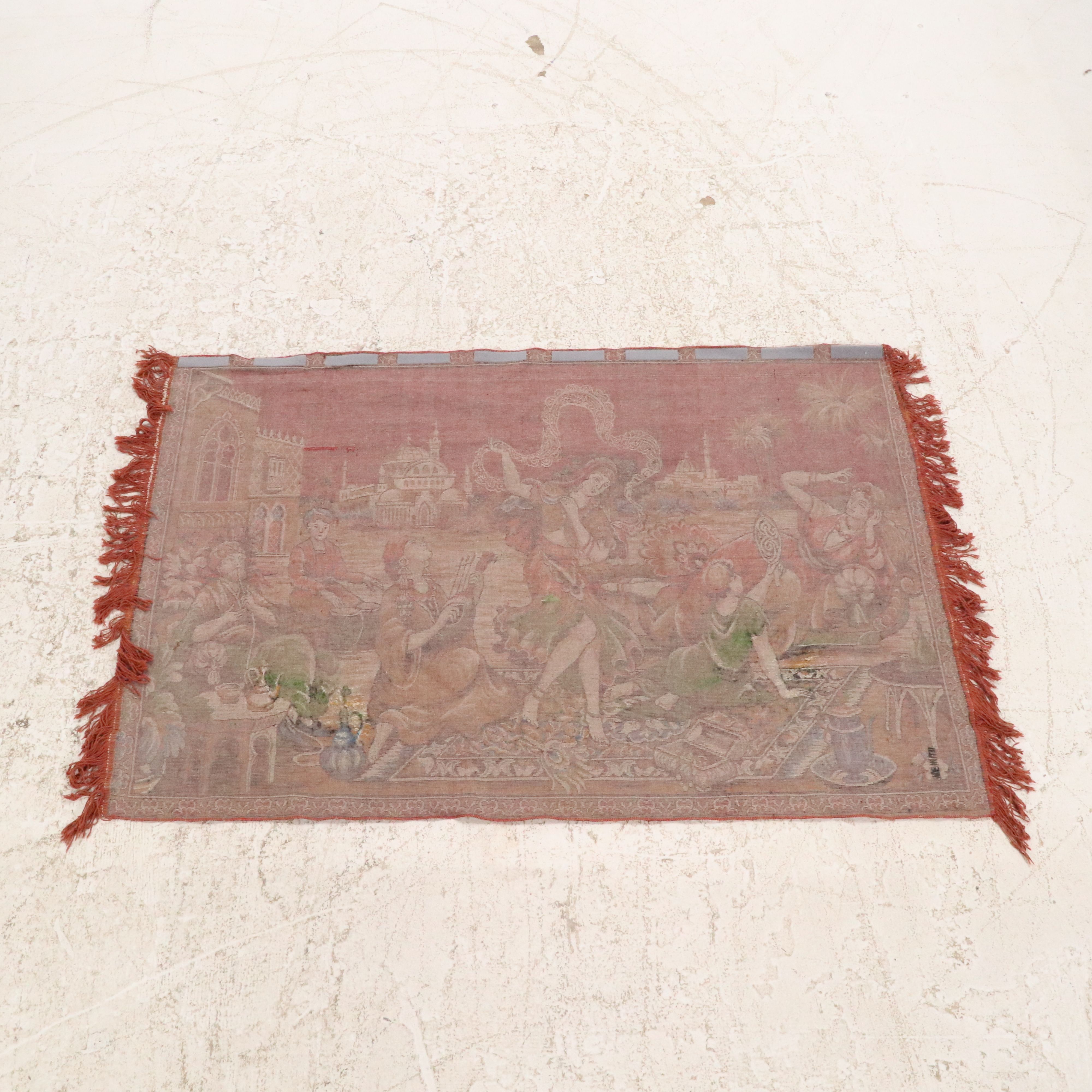 3'3 x 5'2 Machine Made Italian Pictorial Area Rug