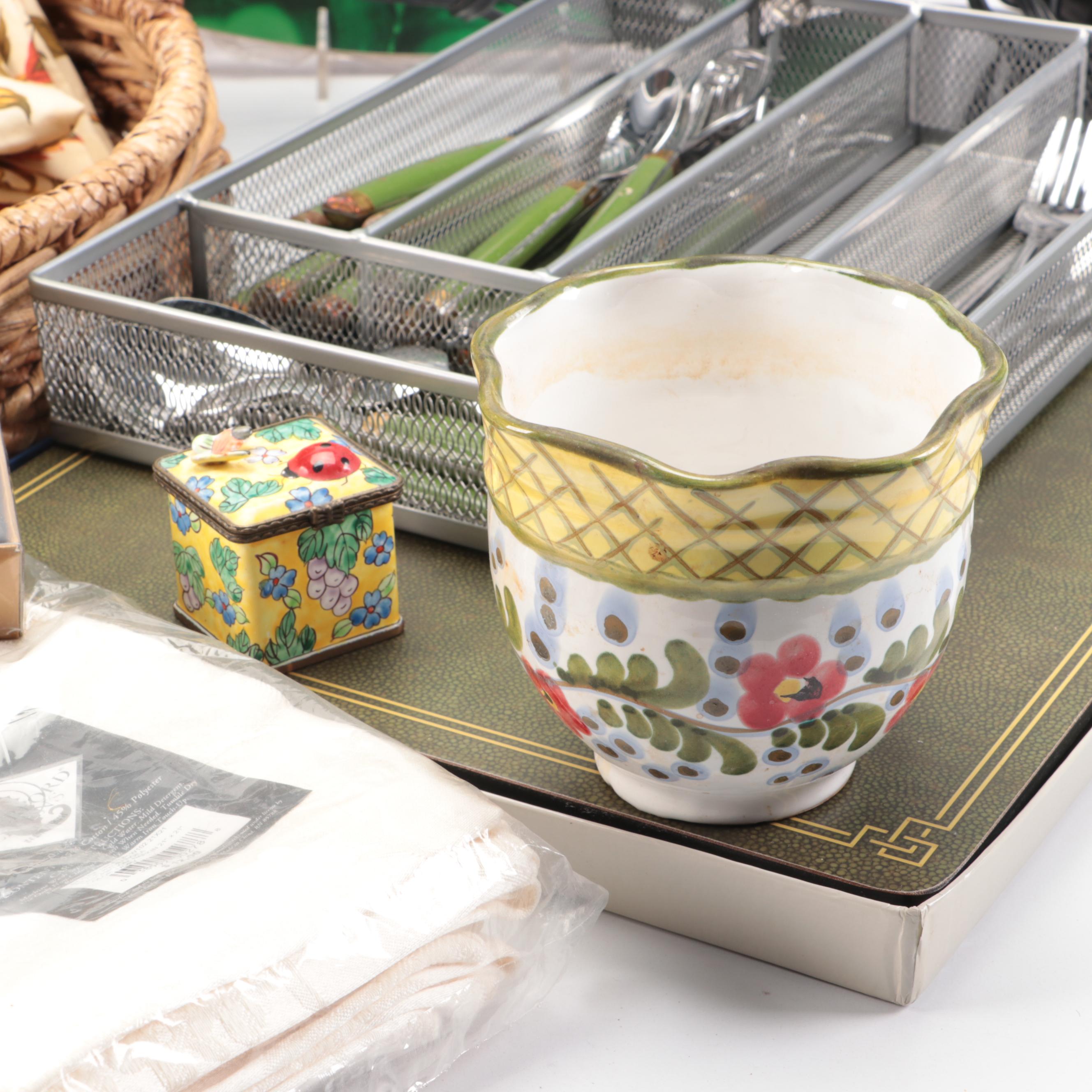 Waterford Cotton Blend Napkins, Pimpernel Cork Placemats, and More Table Décor