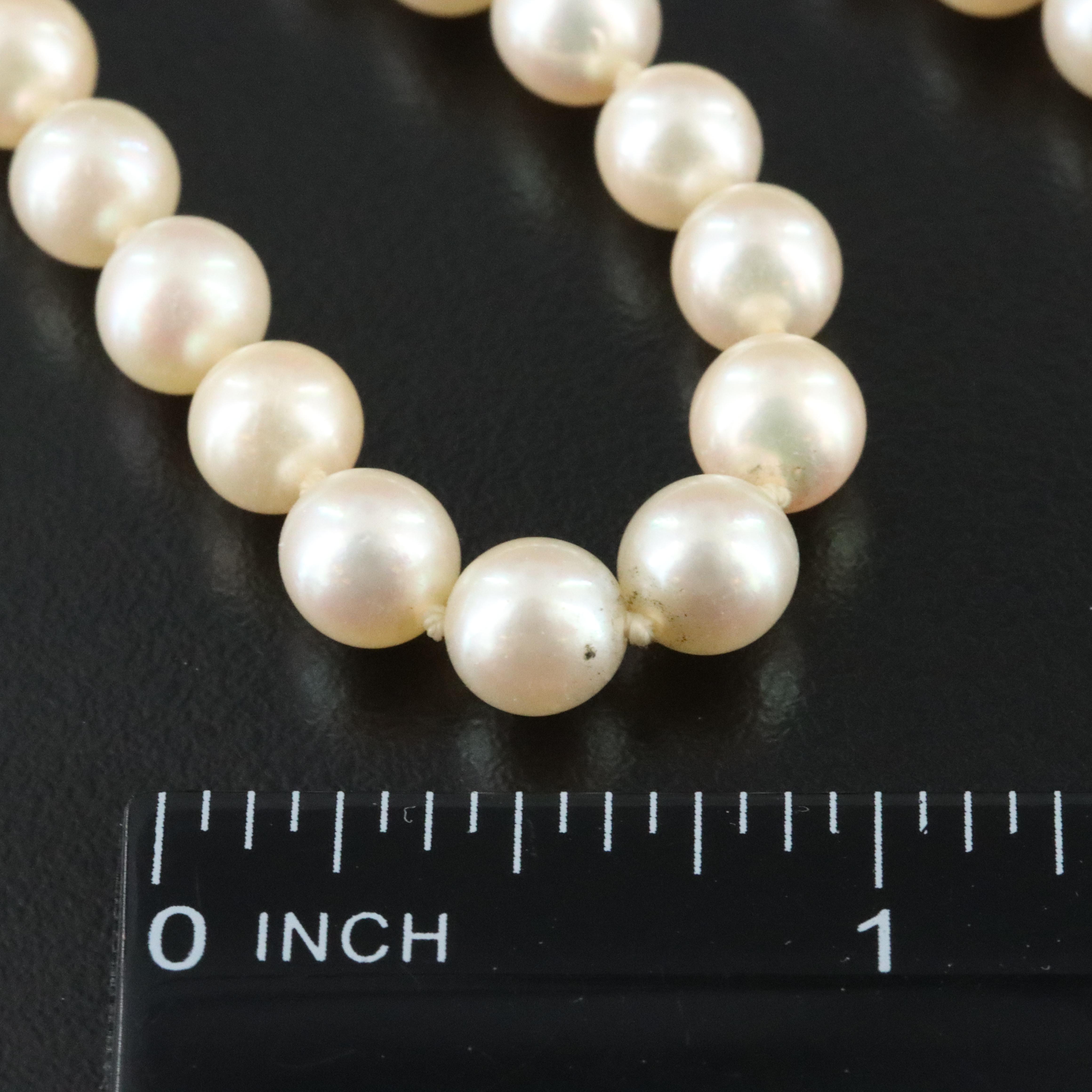 Pearl Necklace with 14K Clasp