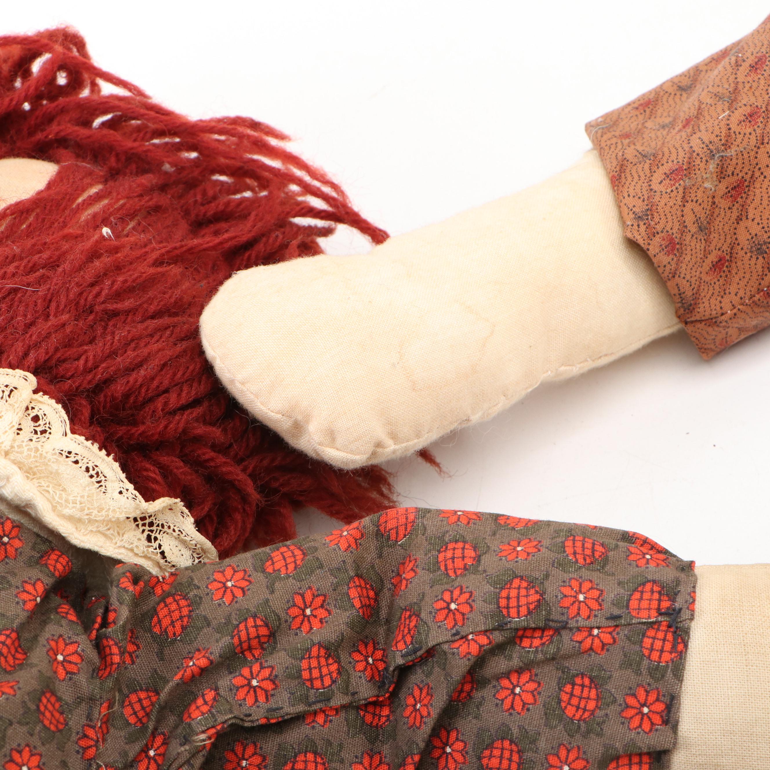 Raggedy Anne and Other Fabric Dolls with Doll Dress