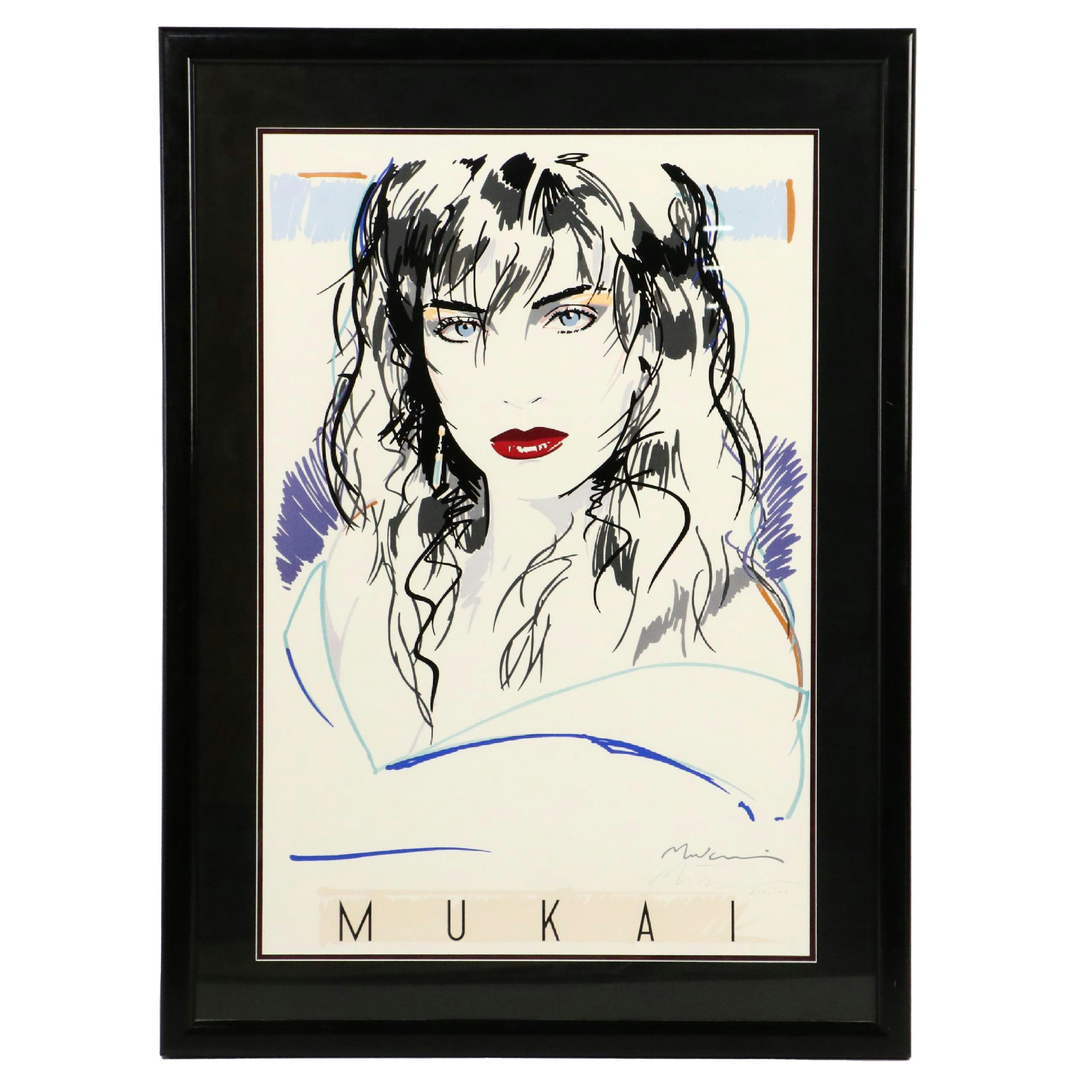 Dennis Mukai "Blue Eyes" Serigraph Poster