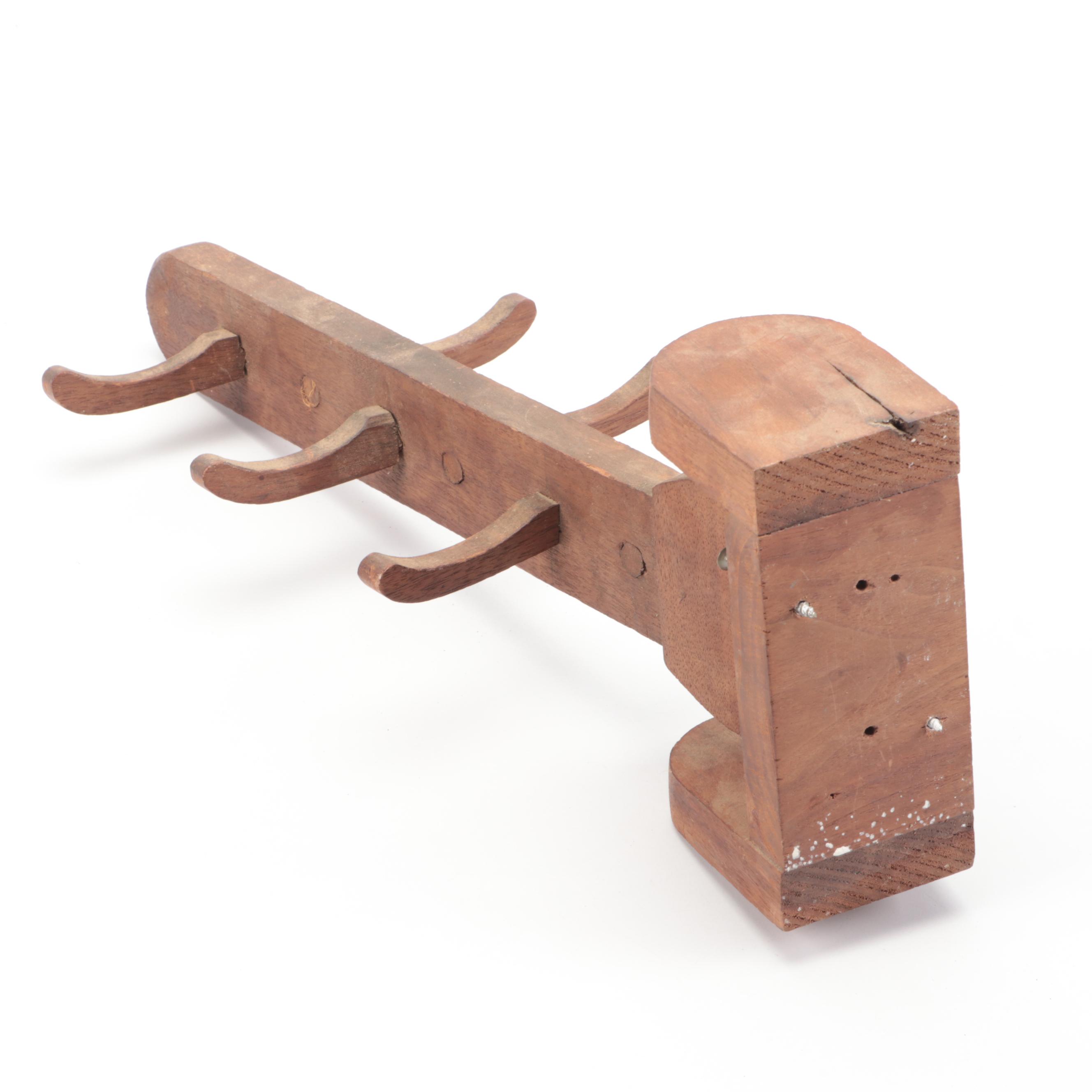 Wooden Double-Side Coat Rack and Wooden Hat Rack