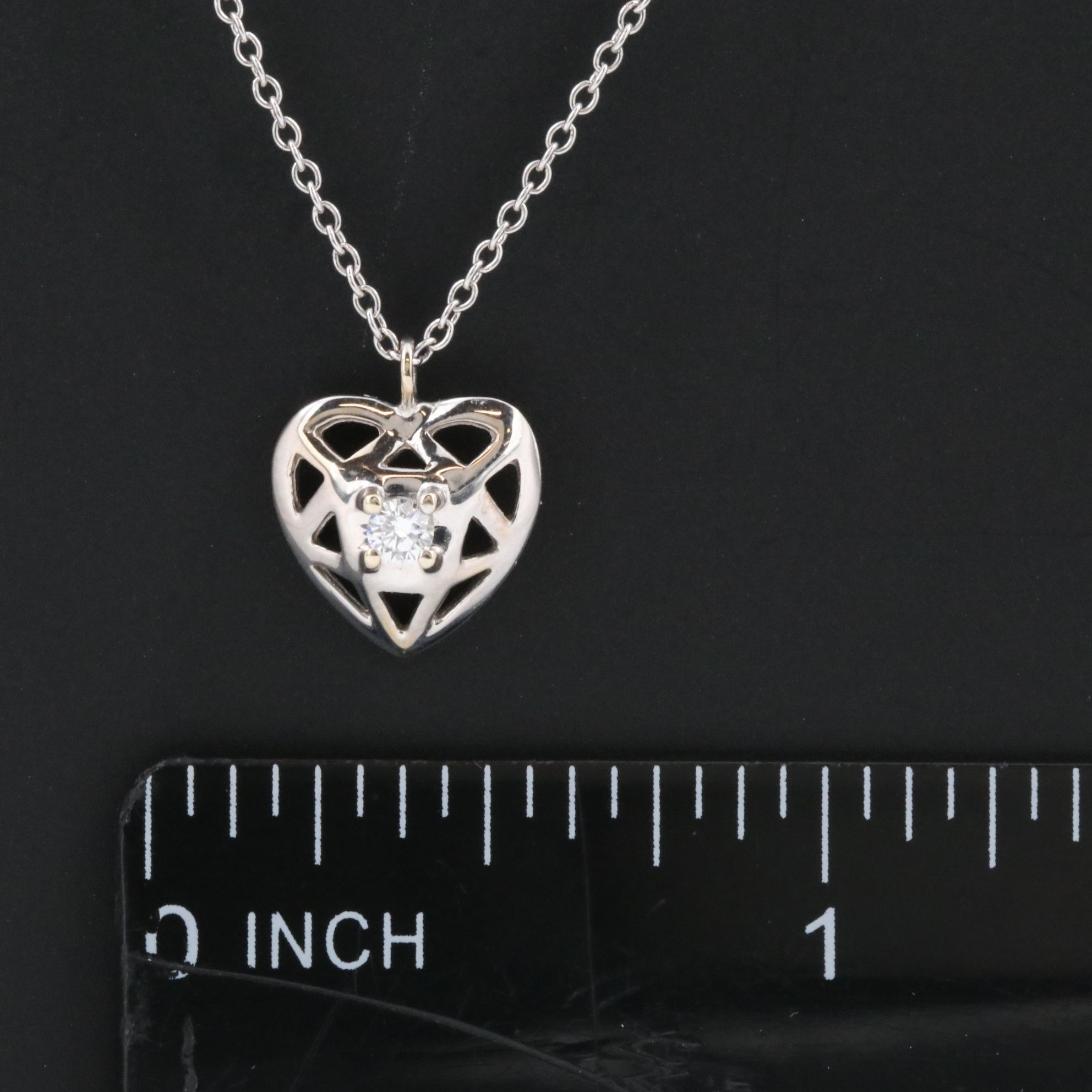 Paloma Picasso for Tiffany & Co. 18K Diamond Cut Out Heart Necklace