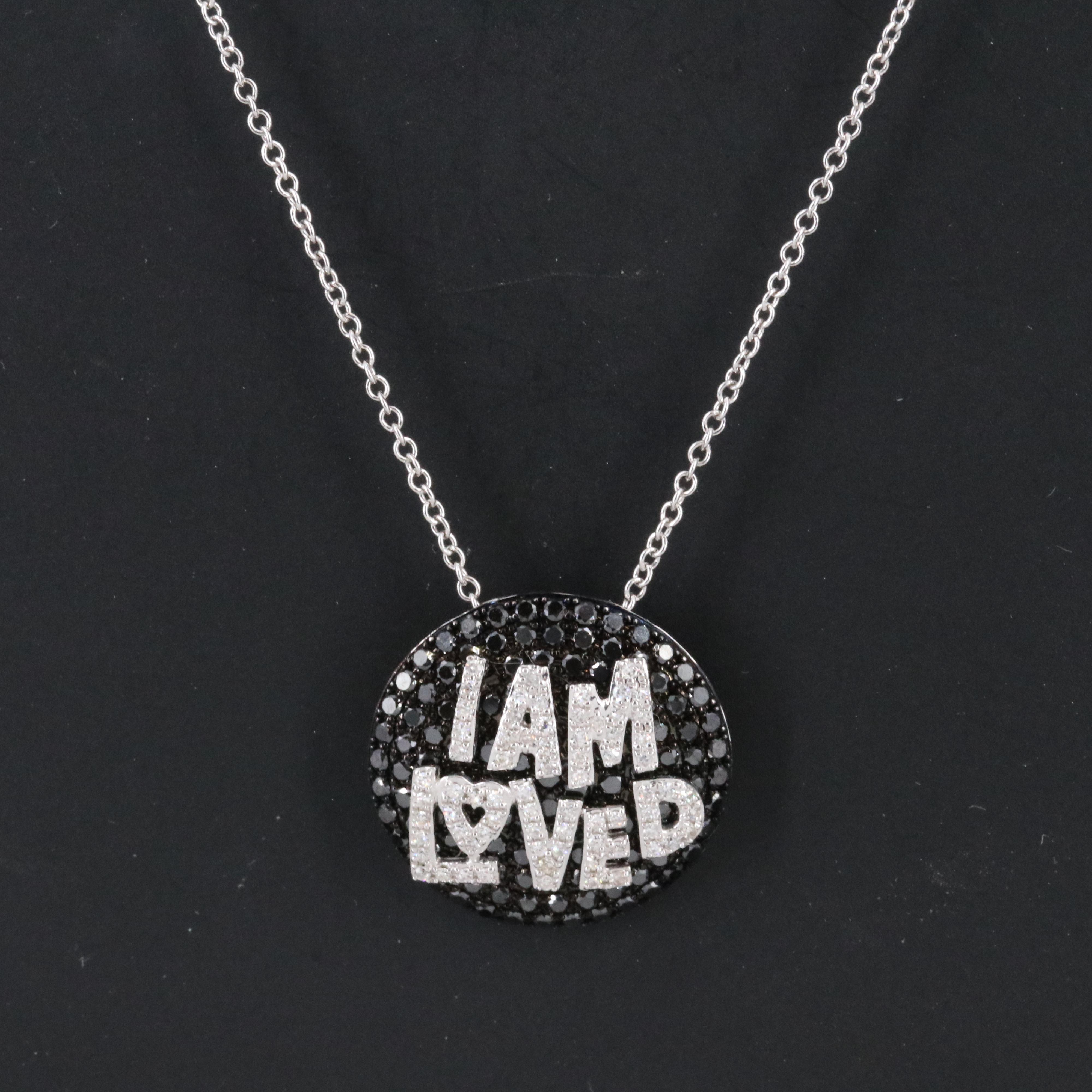 EFFY 14K "I am Loved" 1.12 CTW Diamond Pendant Necklace