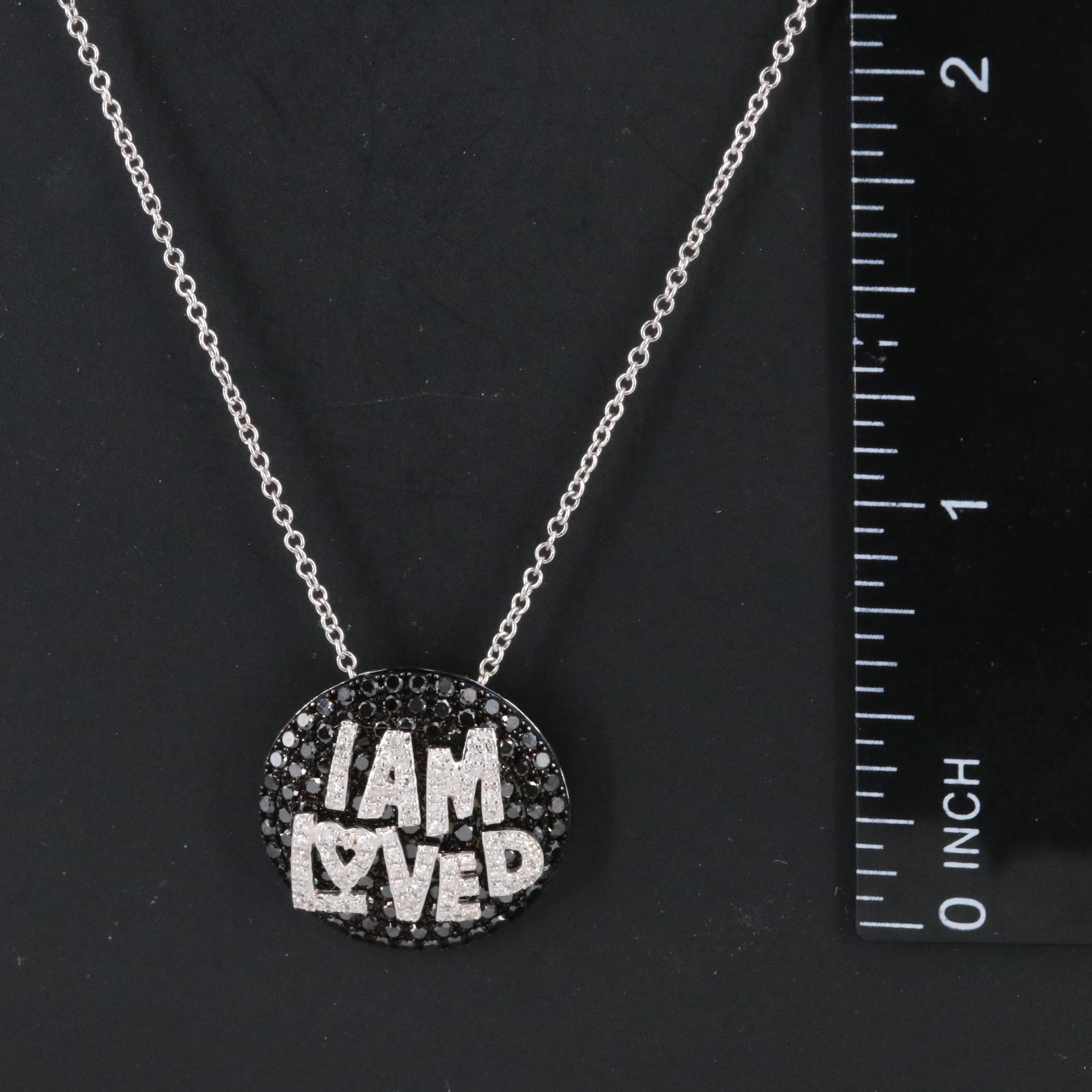 EFFY 14K "I am Loved" 1.12 CTW Diamond Pendant Necklace