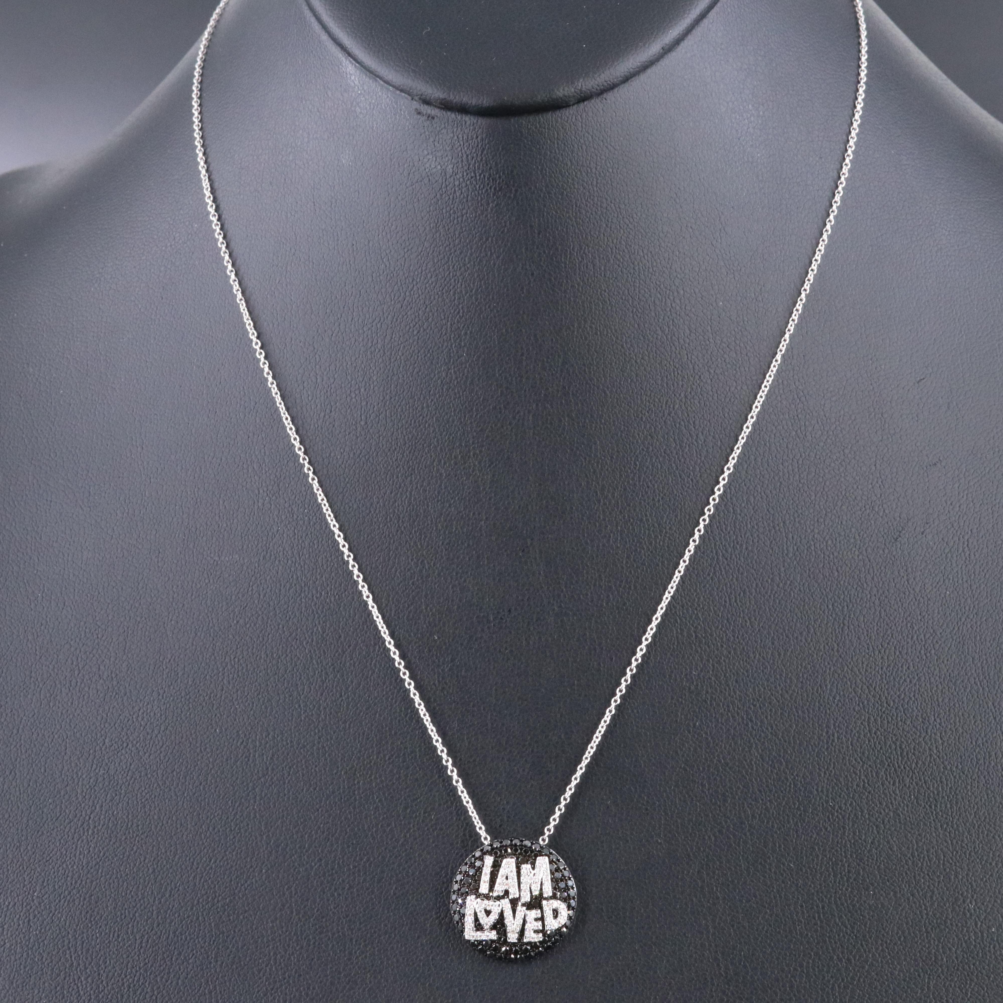 EFFY 14K "I am Loved" 1.12 CTW Diamond Pendant Necklace