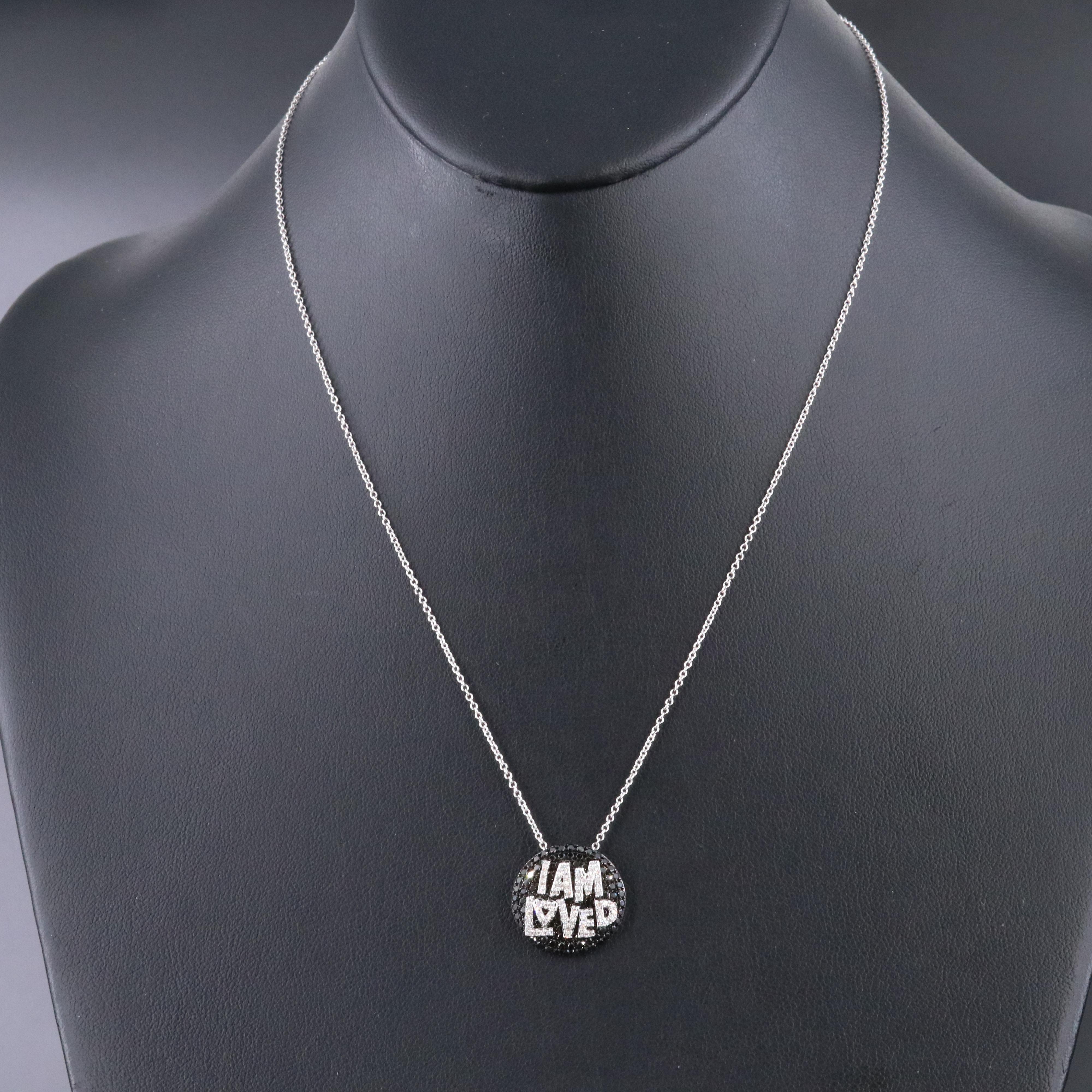 EFFY 14K "I am Loved" 1.12 CTW Diamond Pendant Necklace