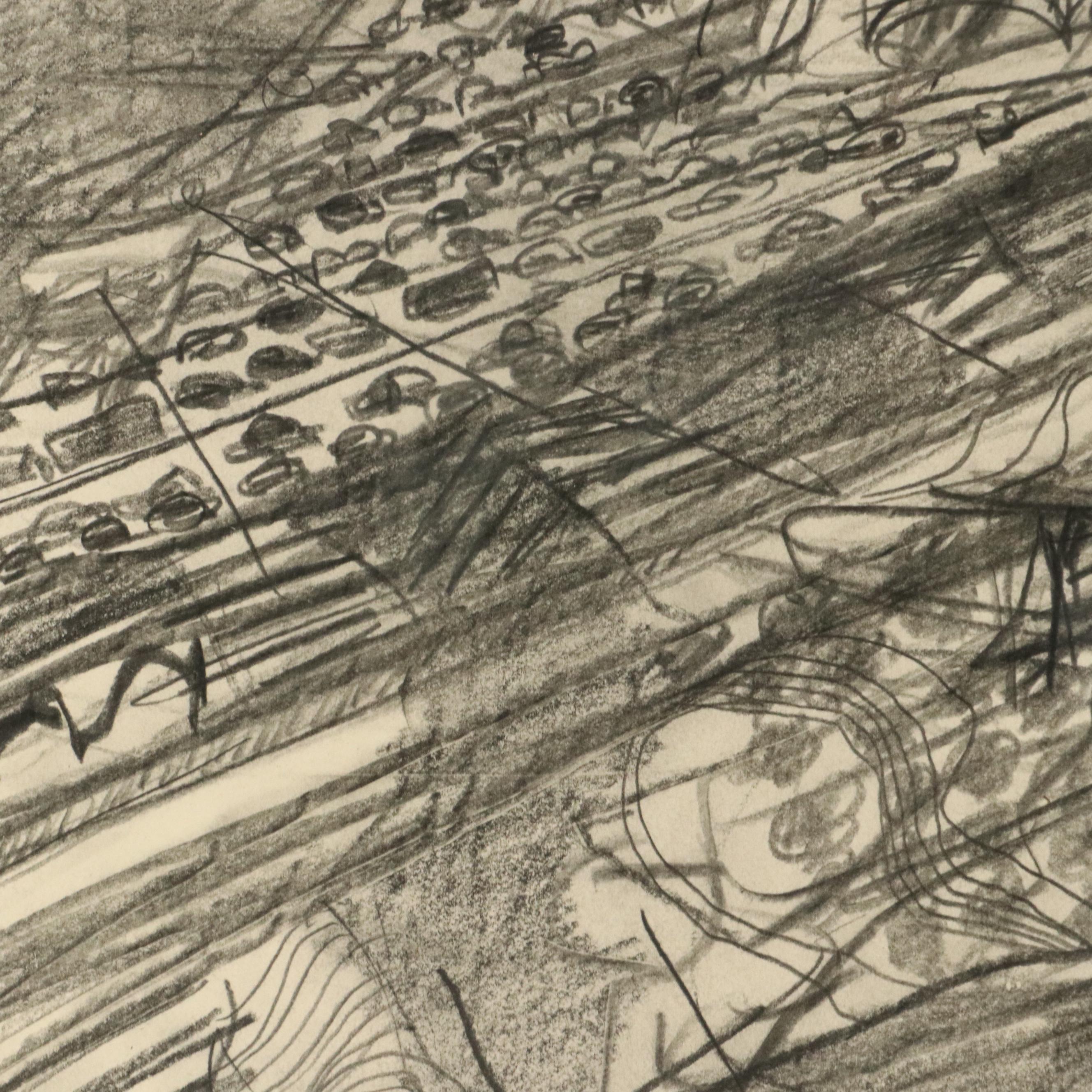 Marty Tucker Cincinnati Drawing "City #1," 1970