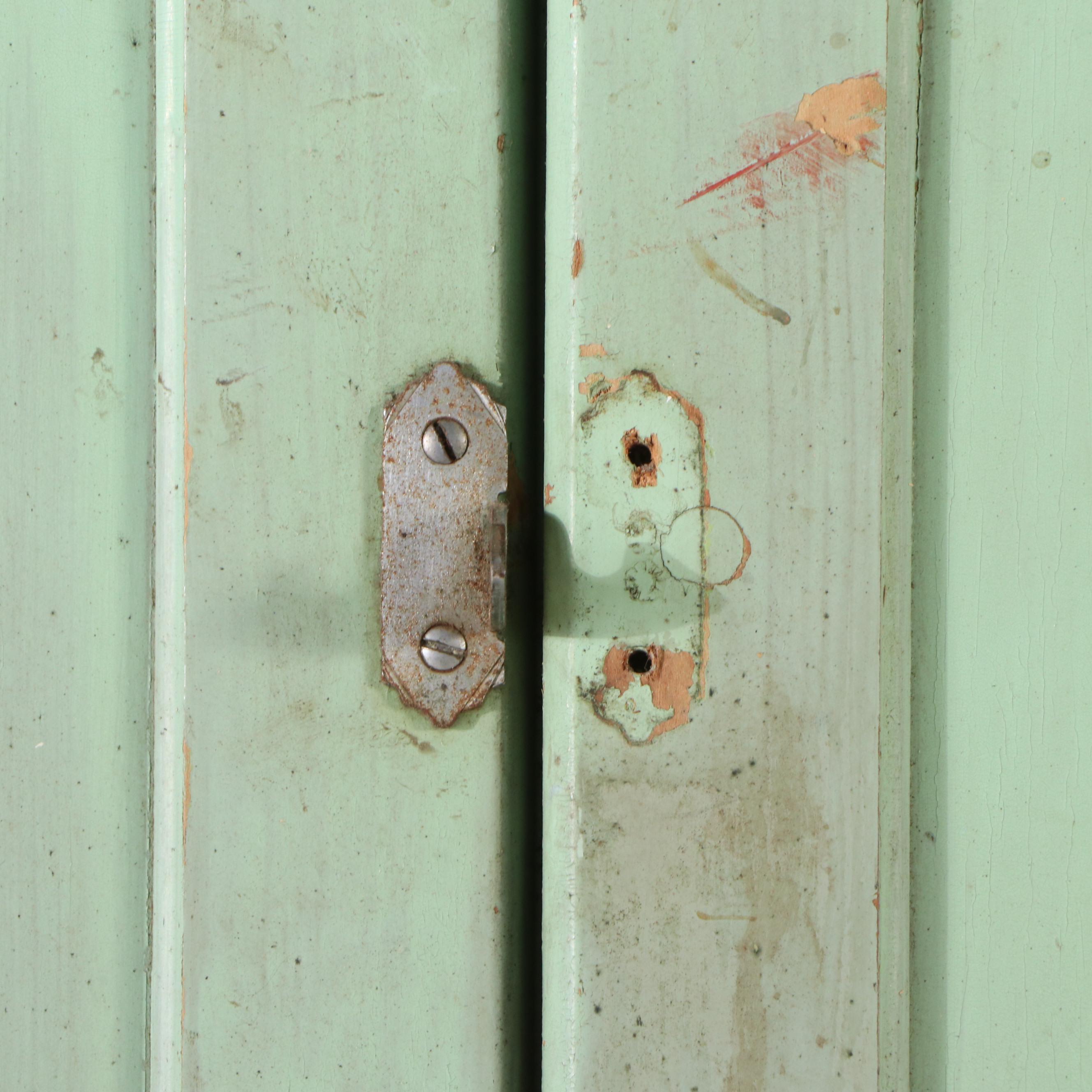 Ahlbrand Painted Wooden Hoosier Cabinet, Early to Mid-20th Century