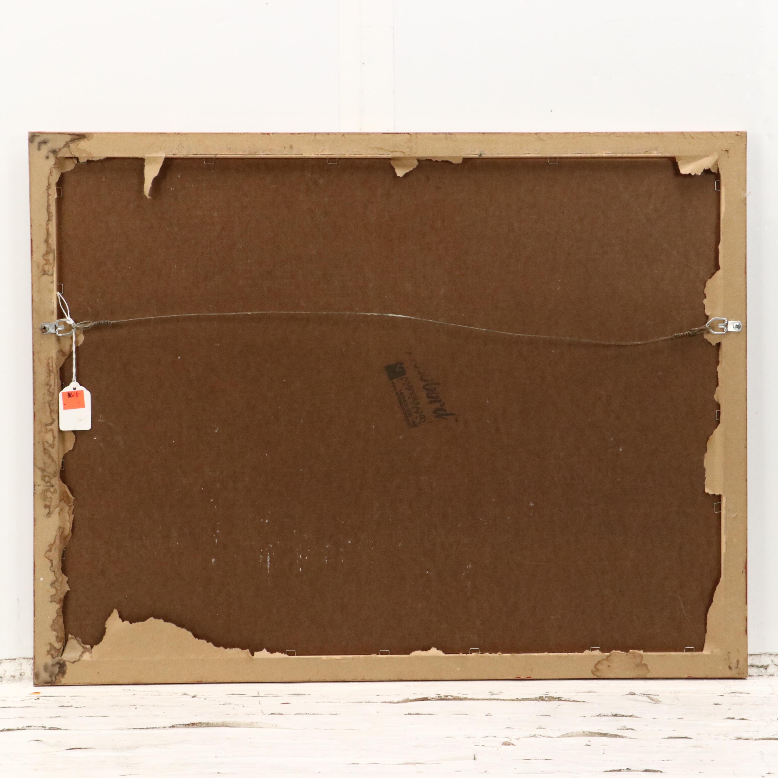 Xiang Zhang Southwest Oil Painting with Rider in Winter Landscape