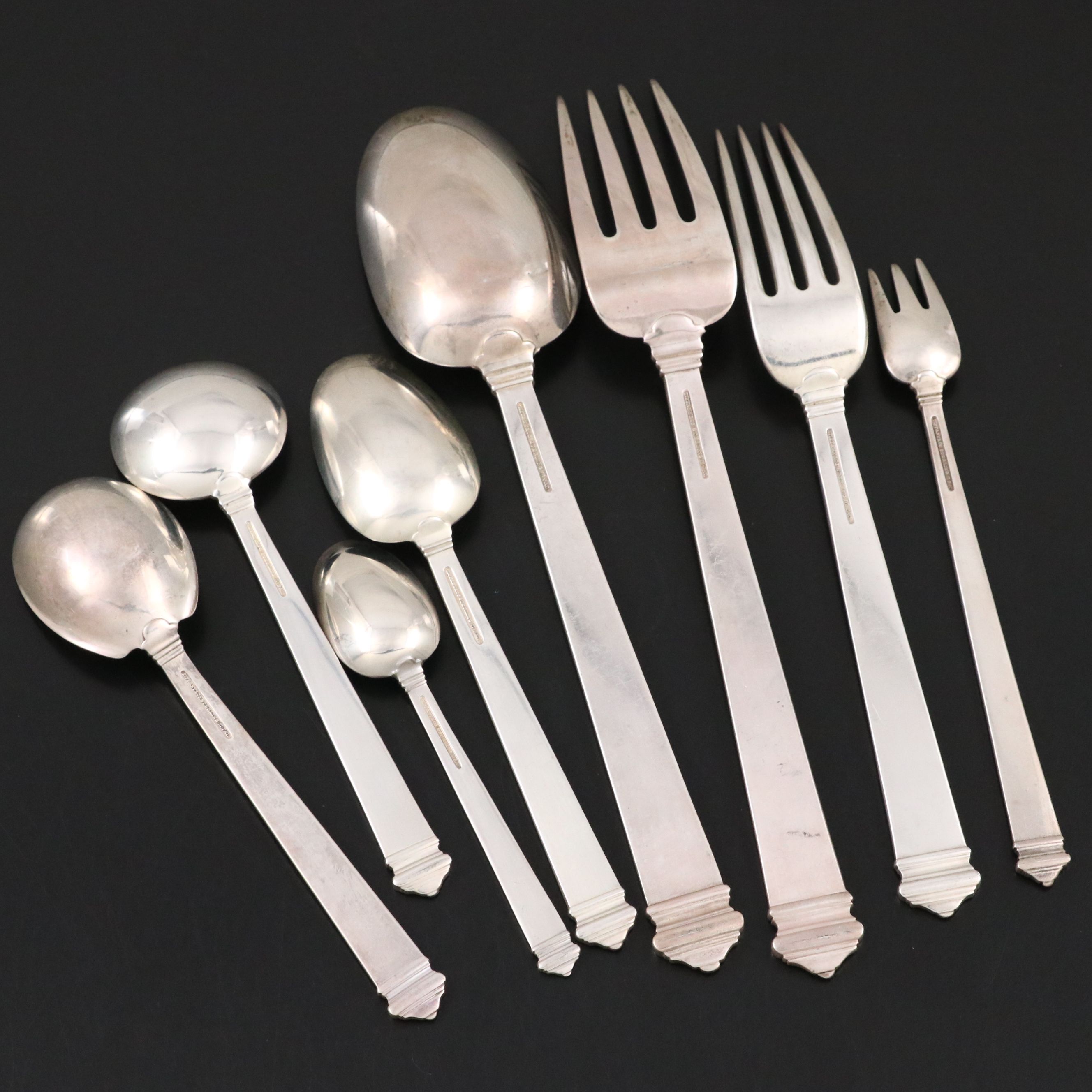 Tiffany & Co. "Hampton" Sterling Silver Flatware Service for Eight