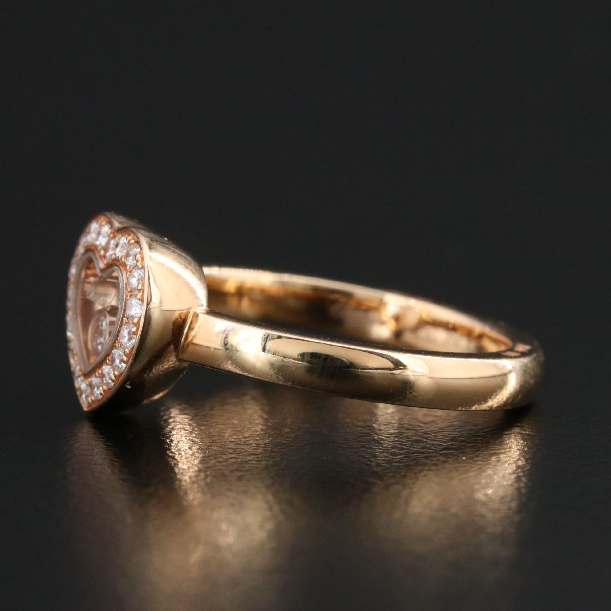 Chopard Happy Diamonds Icons 18K Diamond Rose Heart Ring