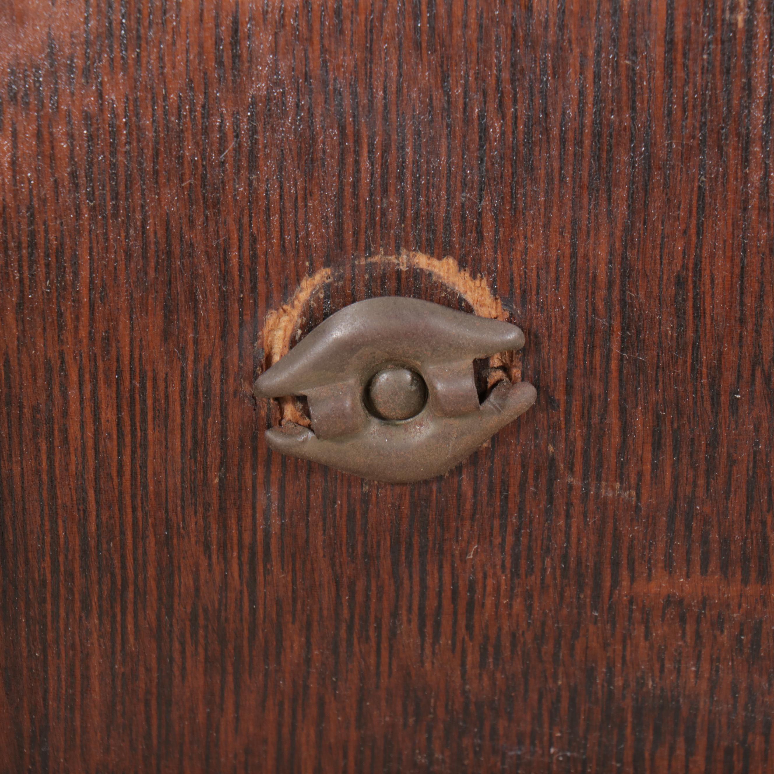Victorian Oak Side-by-Side Desk and Bookcase