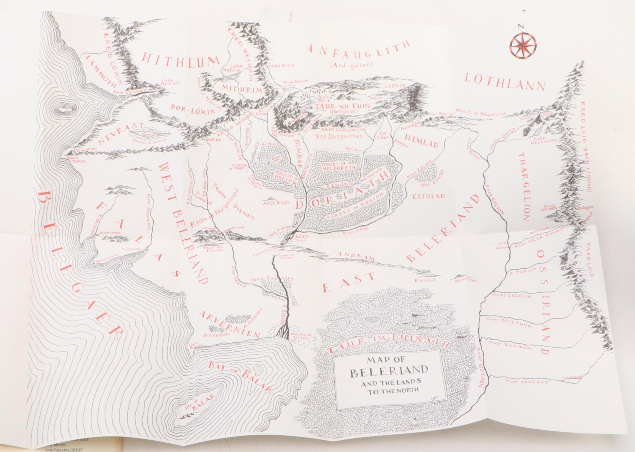 First American Edition "The Silmarillion" by J. R. R. Tolkien with Map, 1977