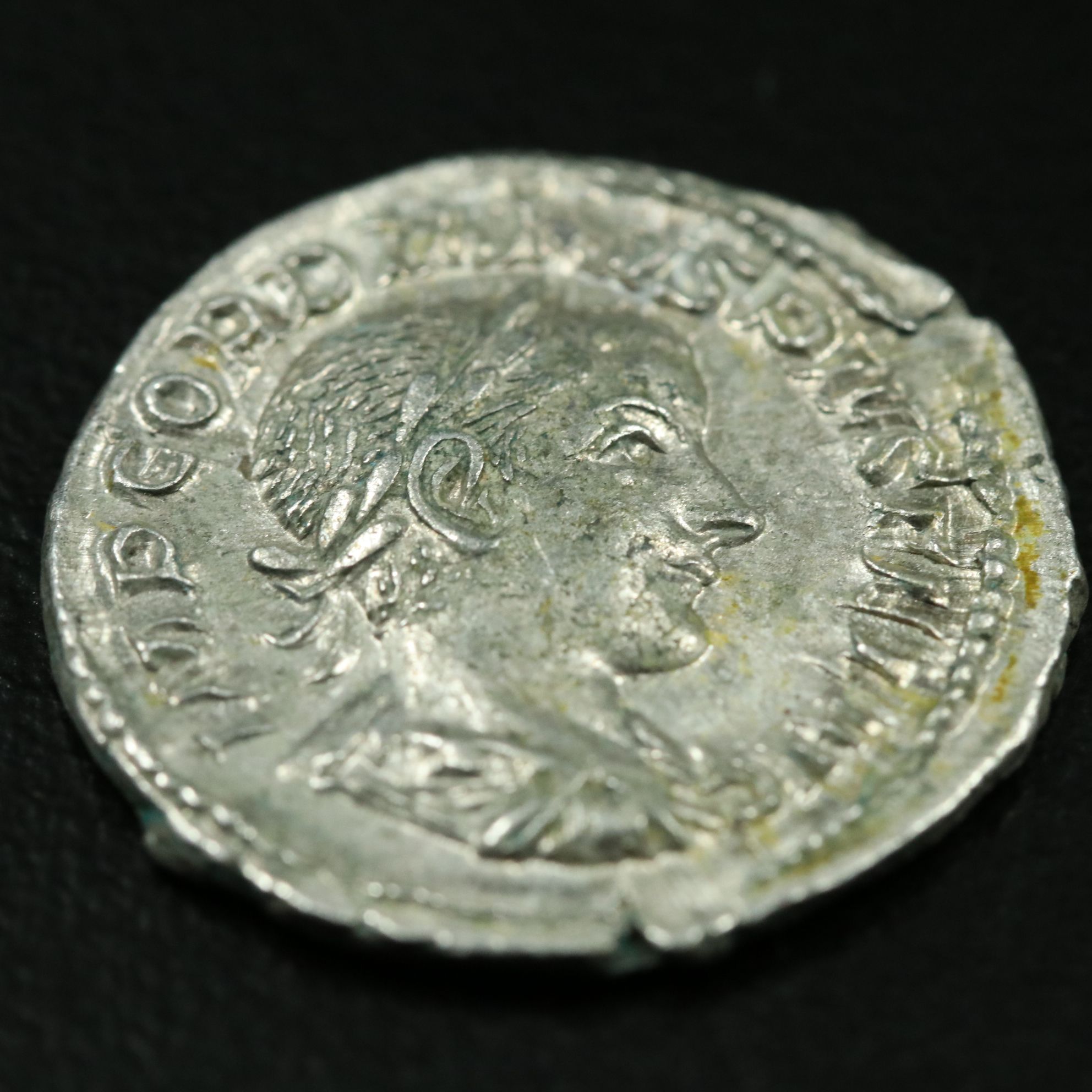 Ancient Roman Imperial AR Denarius Coin of Gordian III, ca. 240 A.D.