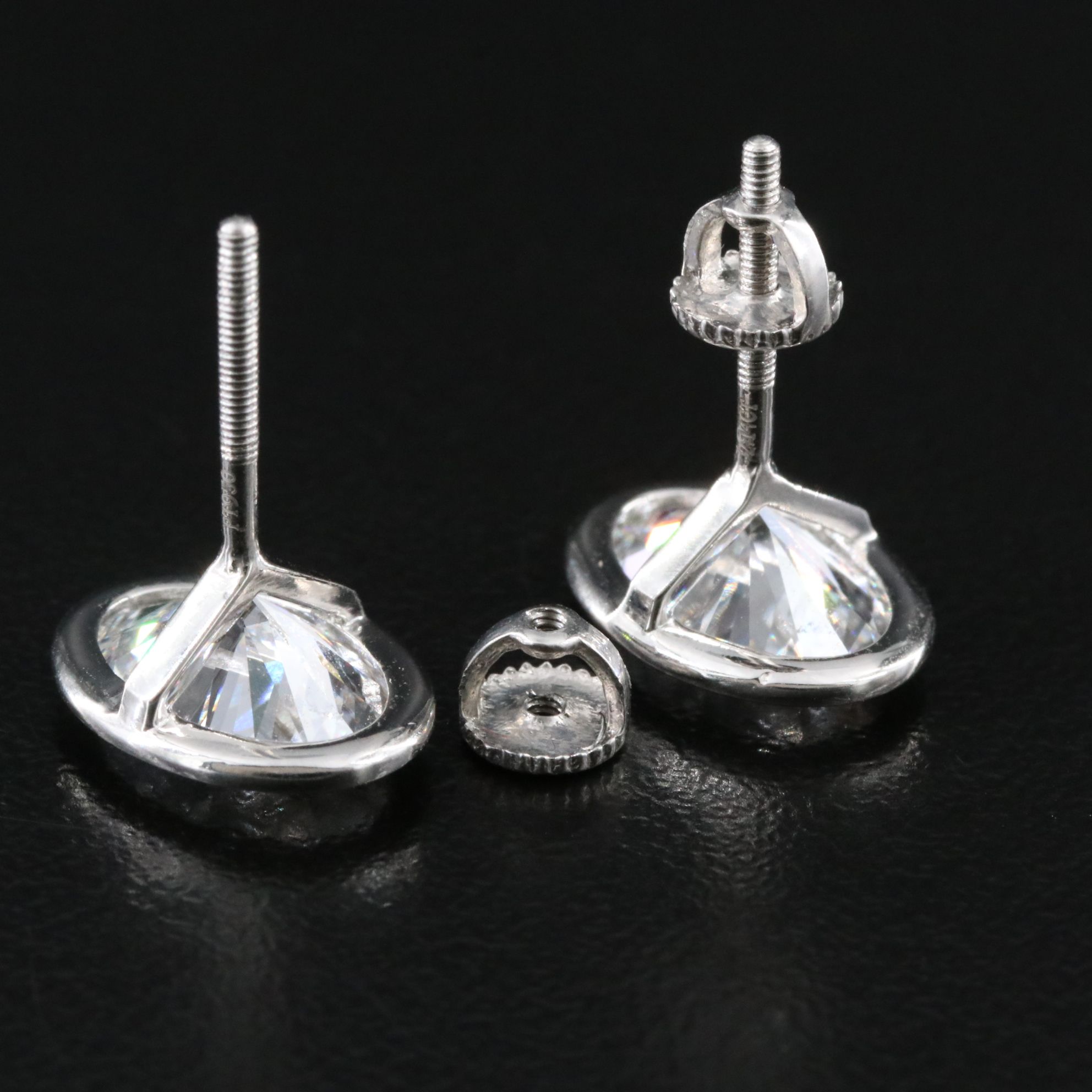 Platinum 4.29 CTW Lab Grown Diamond Stud Earrings with IGI Reports