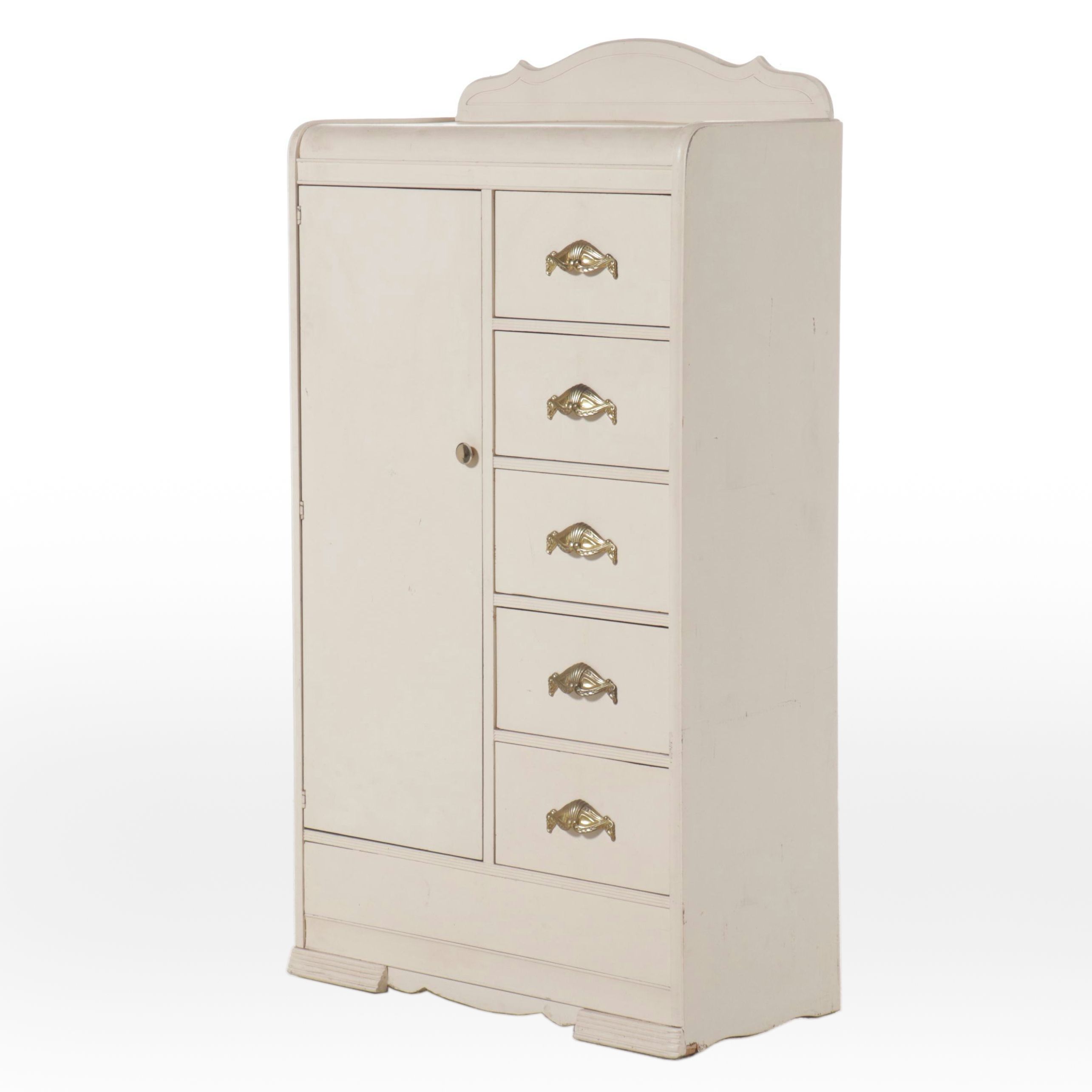 Traditional Style Painted Wood Children's Wardrobe