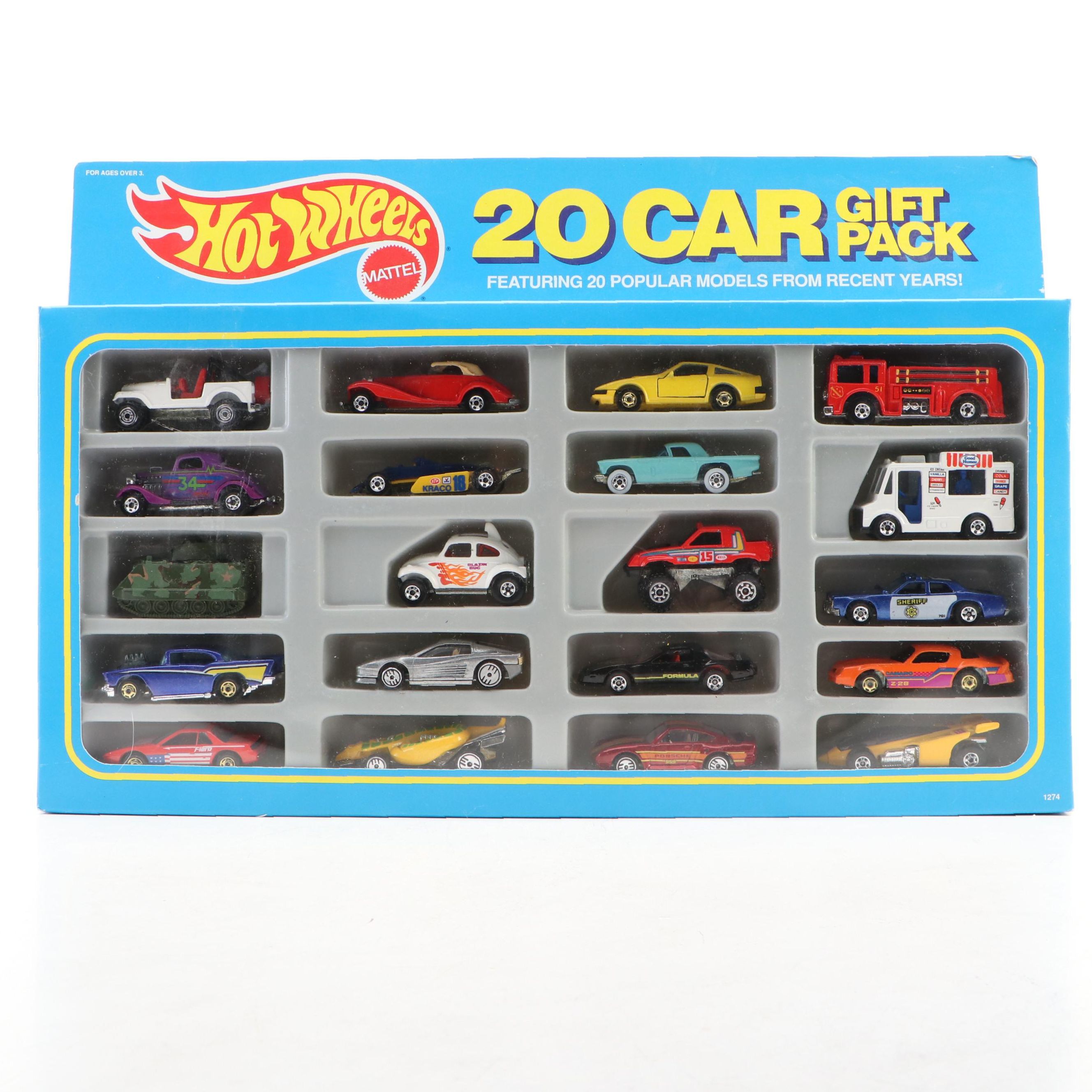 Hot Wheels 20 Car Gift Pack Including "Gulch Stepper" and More, 1989
