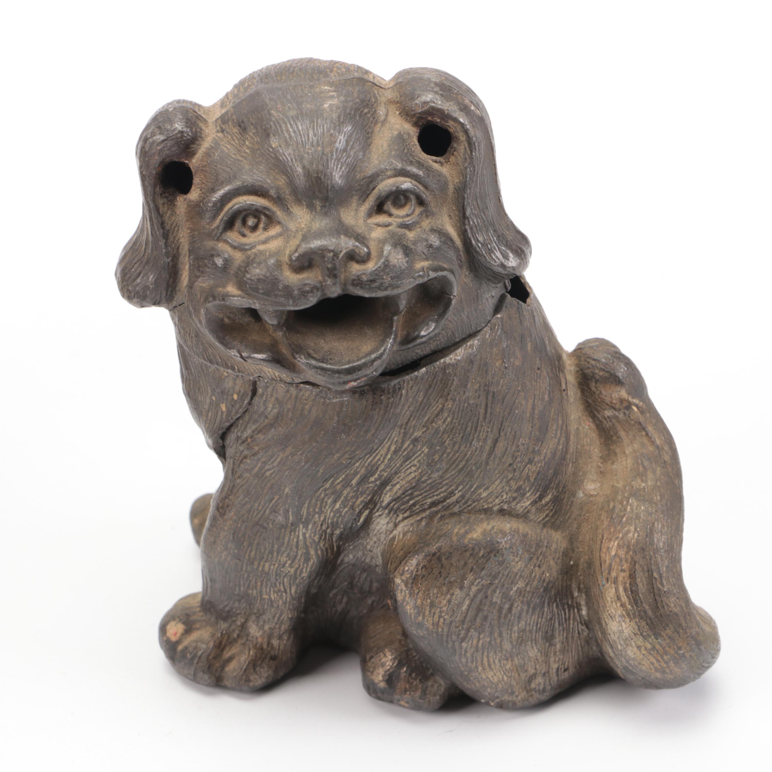 Ceramic Dog Figures with Metal Dog and Horse Figure and Other Metal Décor