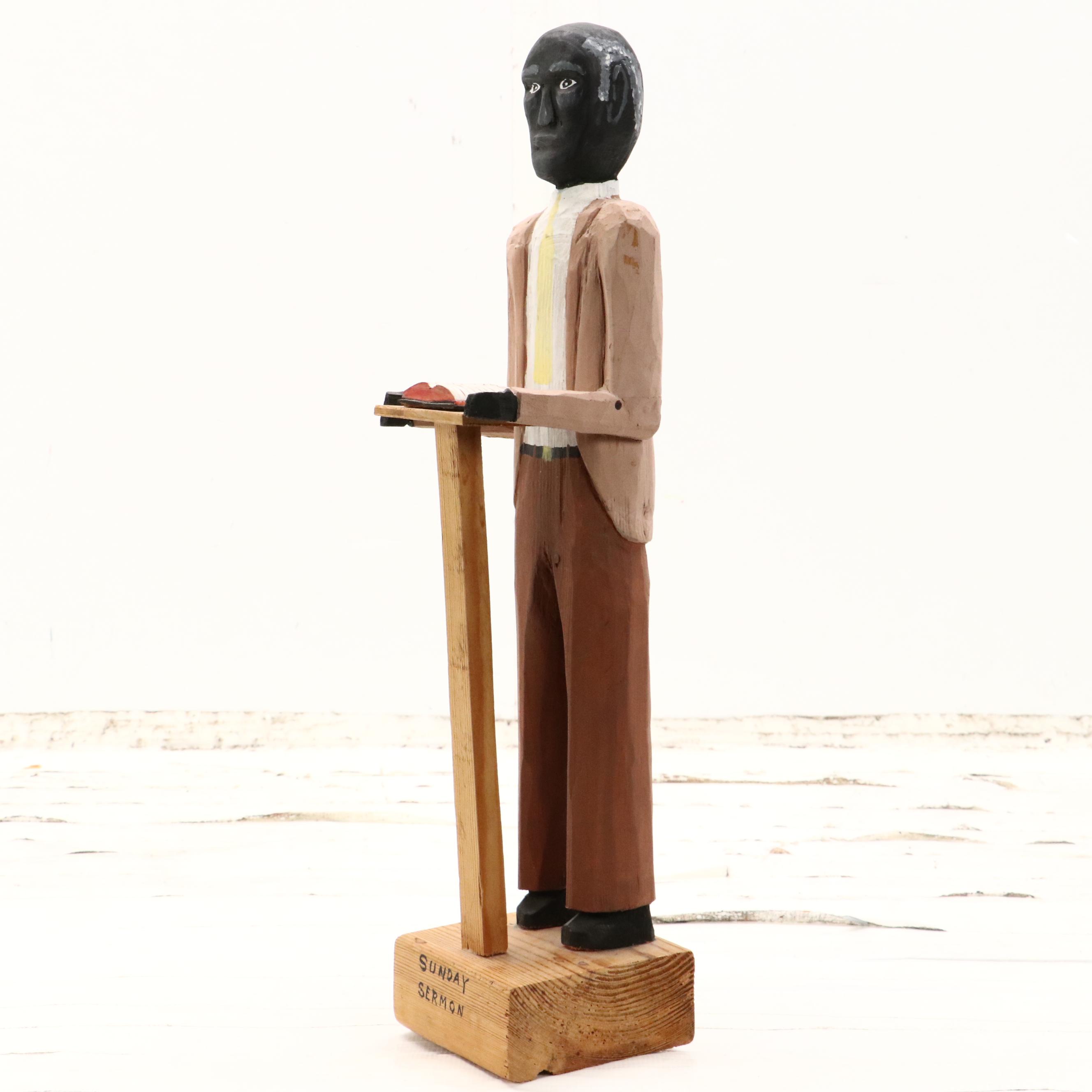 Preston Geter Outsider Art Sculpture "Sunday Sermon," 1996