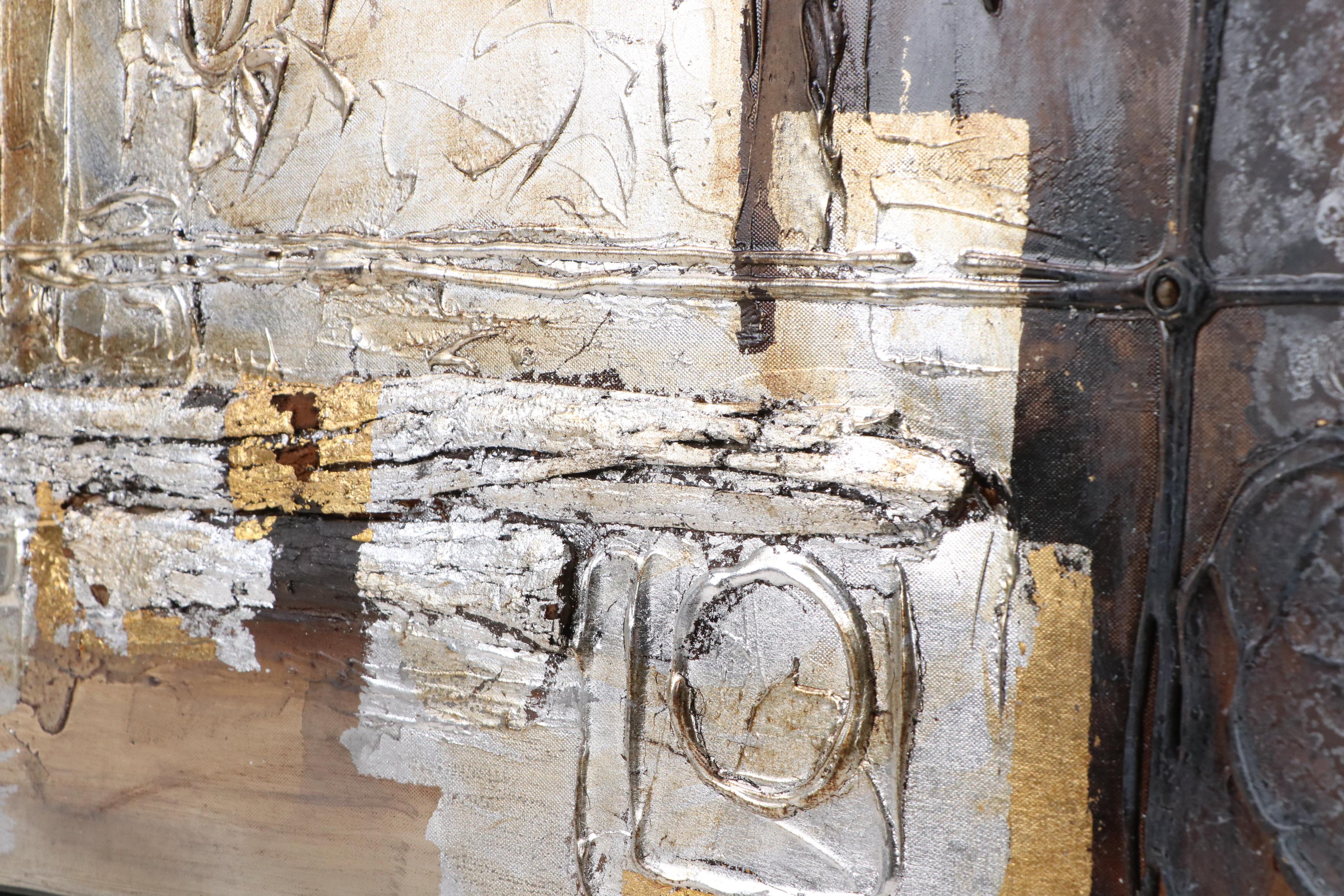 Mixed Media Abstract Painting, 21st Century