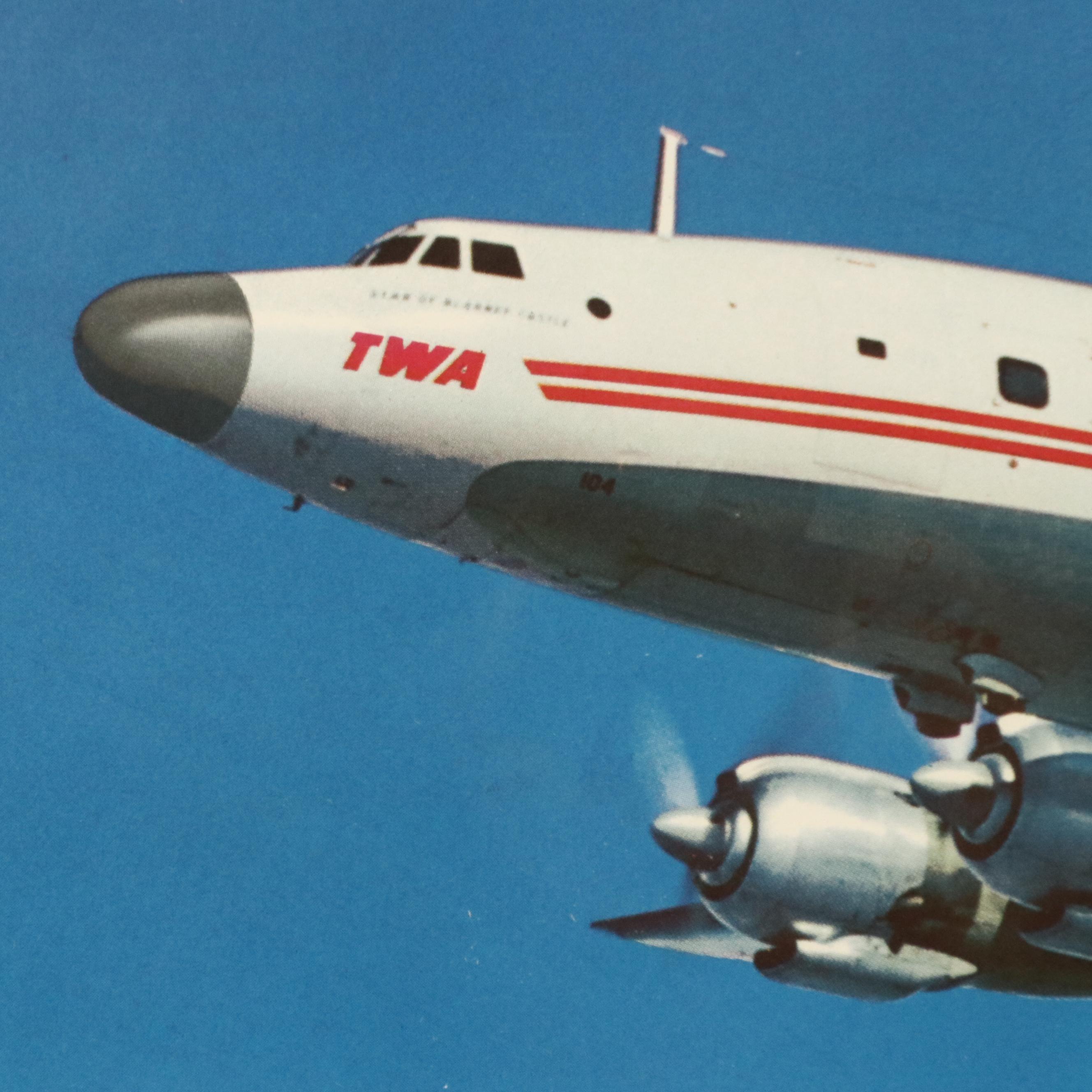 Trans World Airlines Offset Lithograph Poster, Mid-20th Century