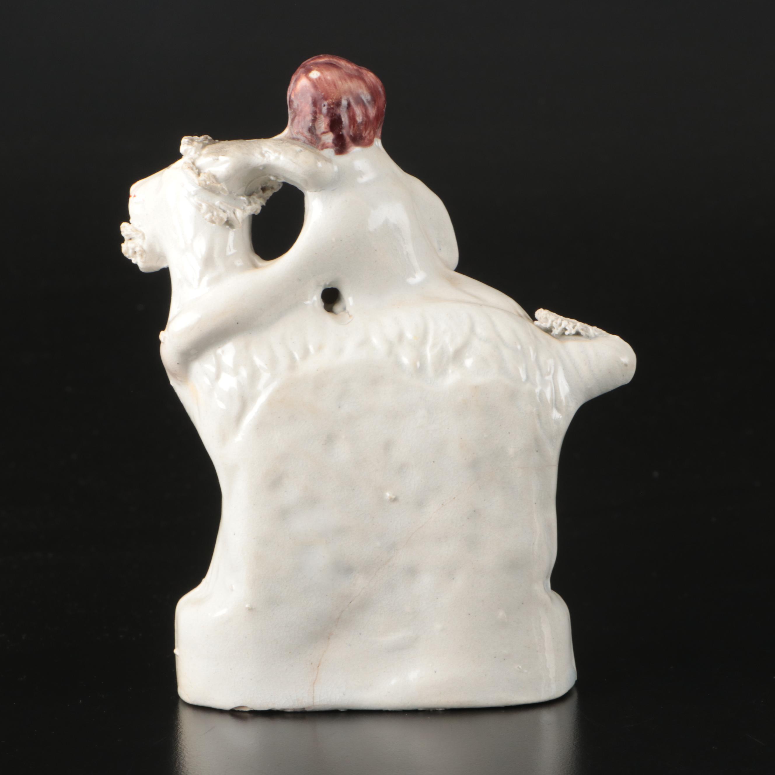 Old Pairs Style Porcelain Madonna and Child with Other Staffordshire Figurines