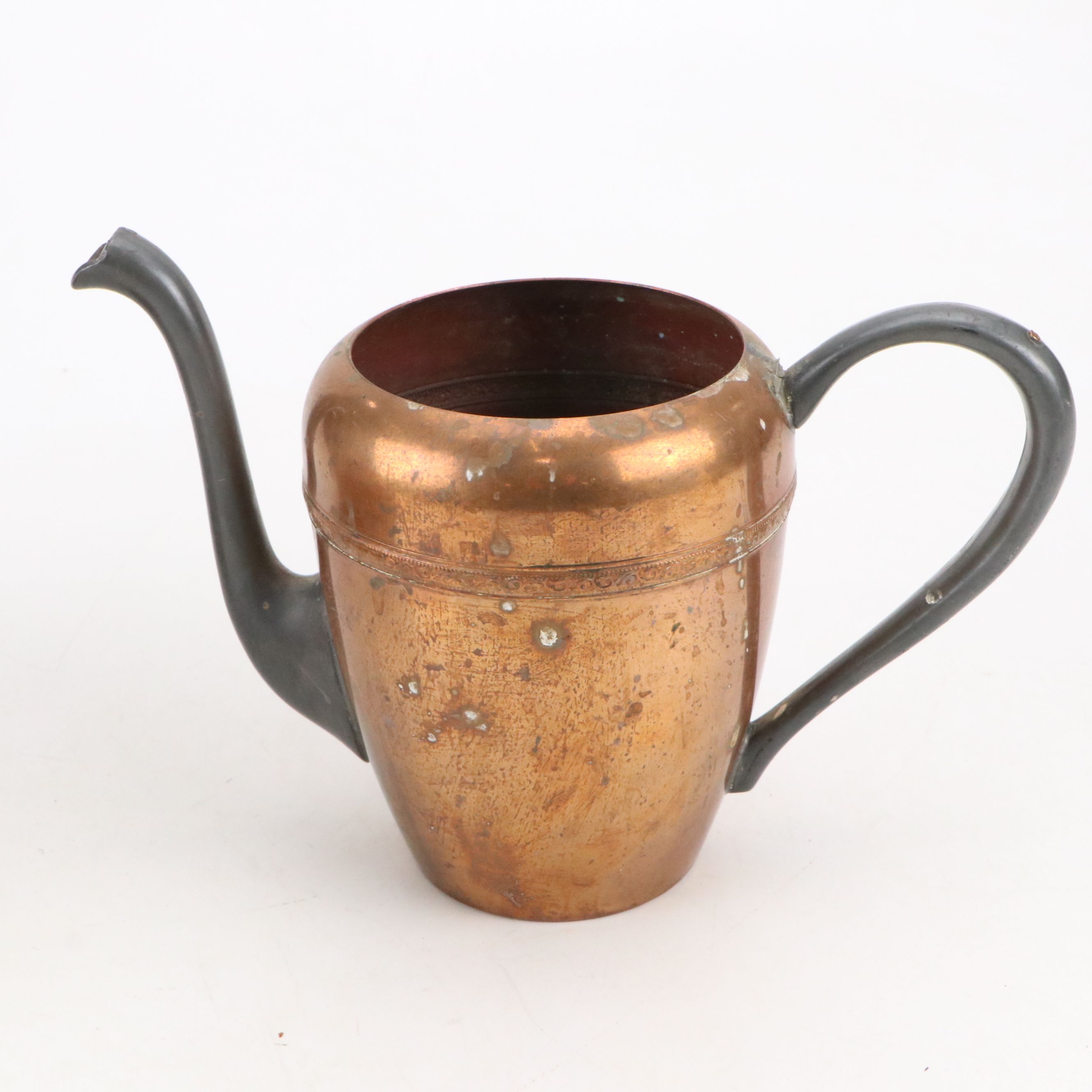 Kewaskum Copper Pot and Forecaster German Barometer with Other Teapot