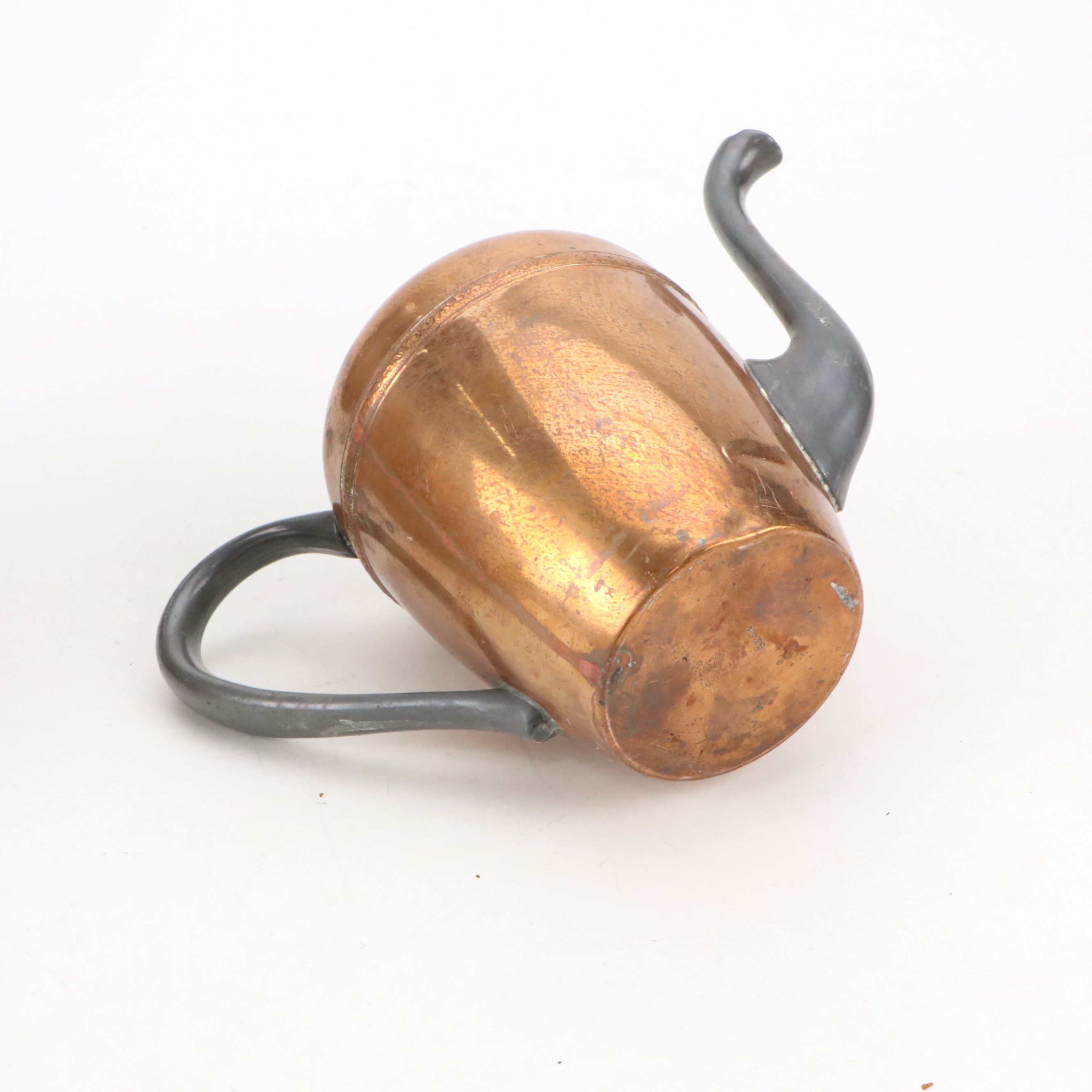 Kewaskum Copper Pot and Forecaster German Barometer with Other Teapot