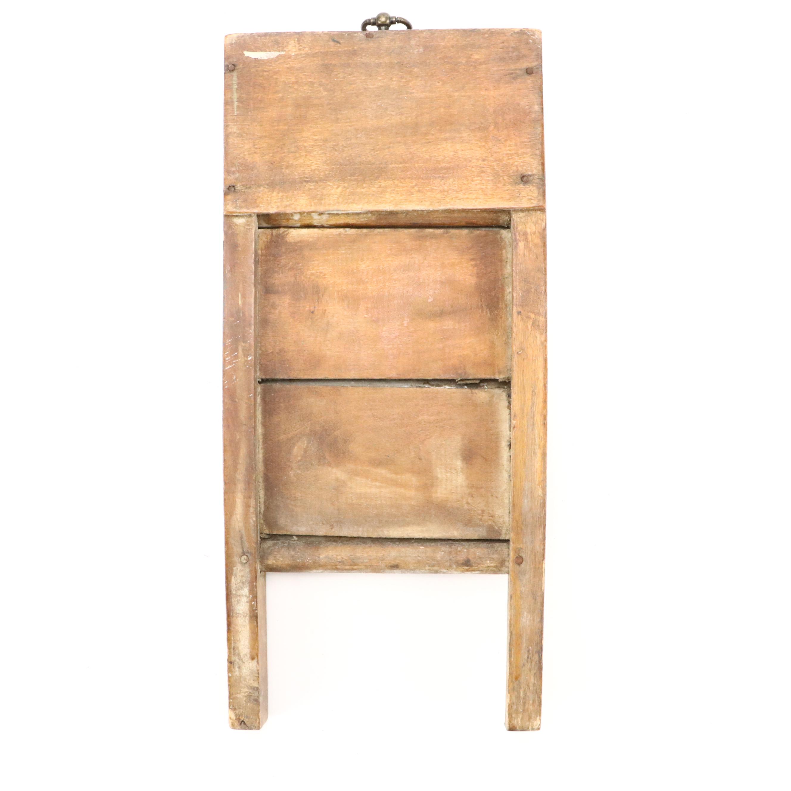 Rockingham Glazed Stoneware Washboard and Paper Roll Cutter with Other Washboard