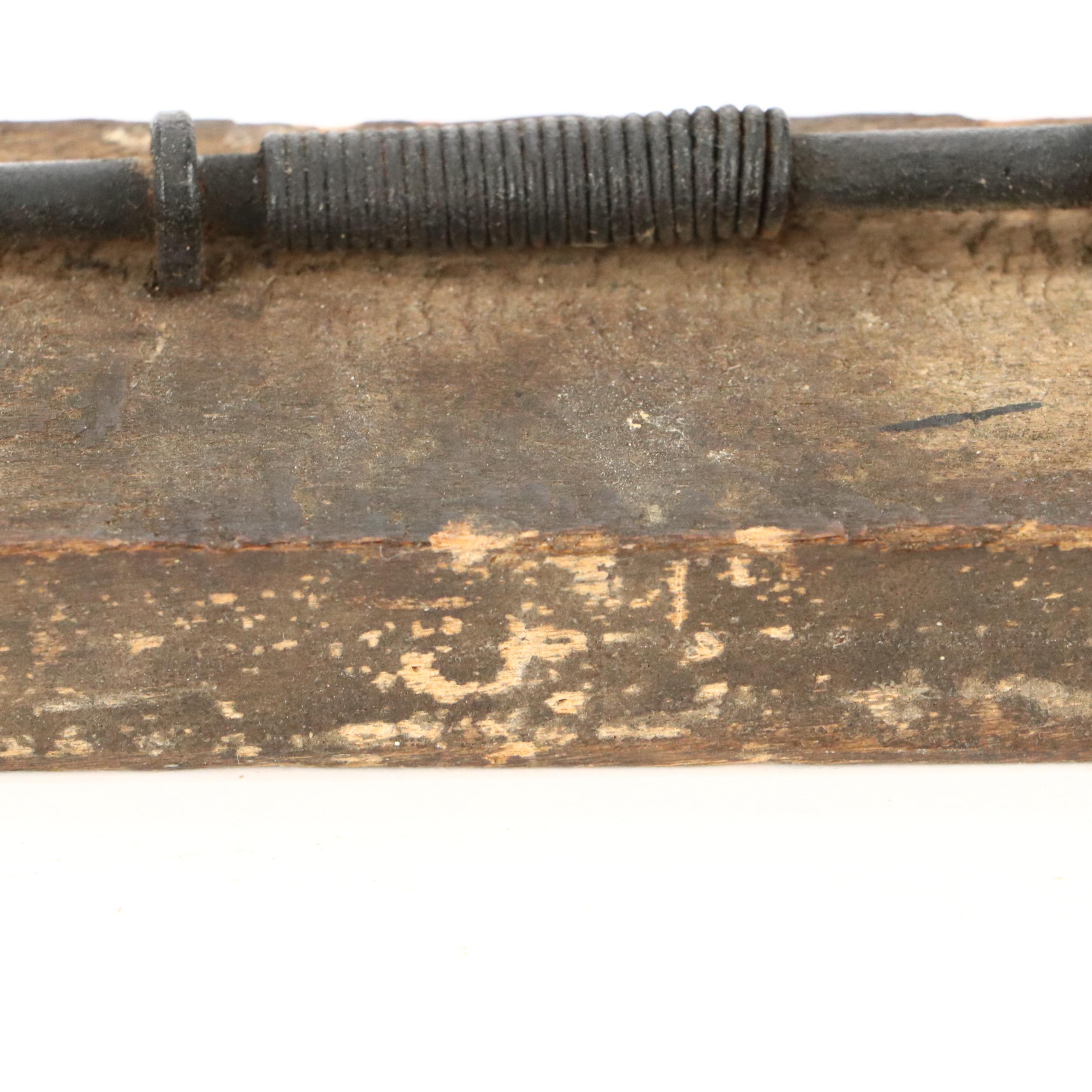 Rockingham Glazed Stoneware Washboard and Paper Roll Cutter with Other Washboard