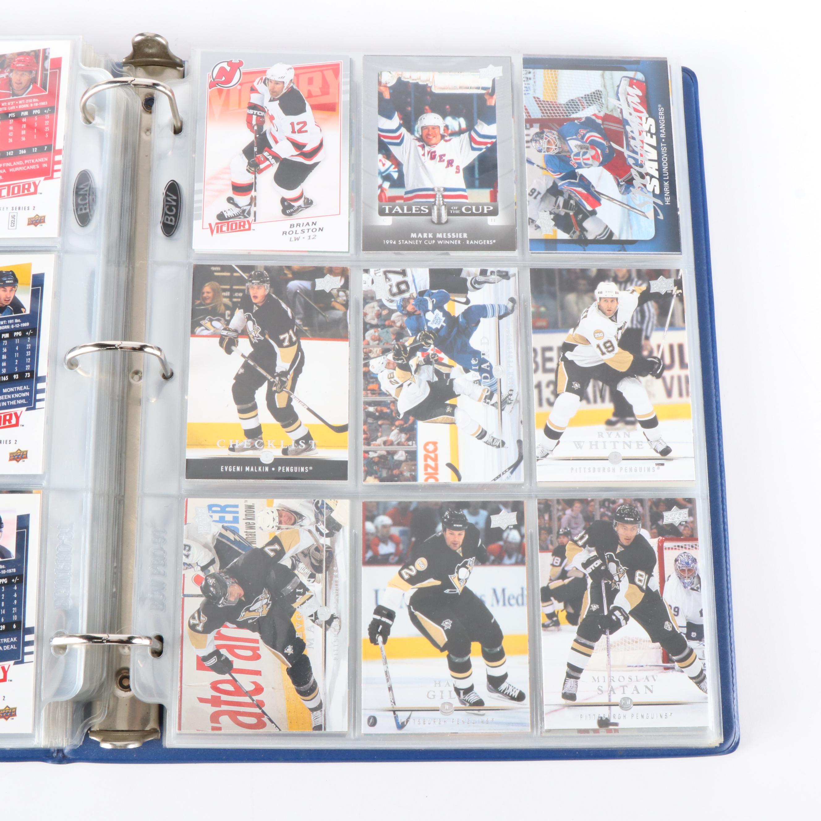 Upper Deck with Other Hockey Cards Featuring Crosby/Ovechkin Rookie Showdown