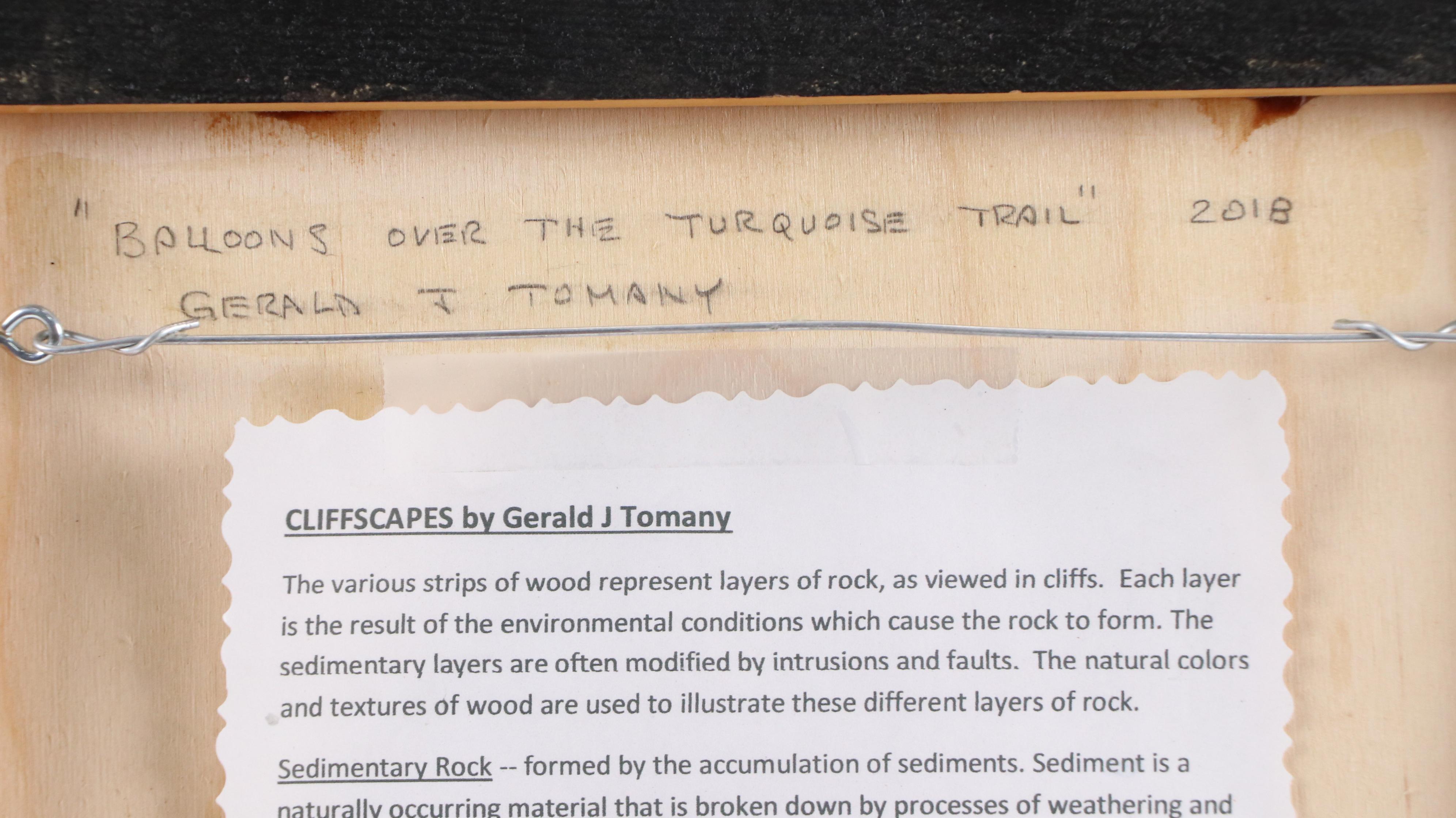 Gerald Tomany Mixed Media Painting "Balloons Over the Turquoise Trail," 2018