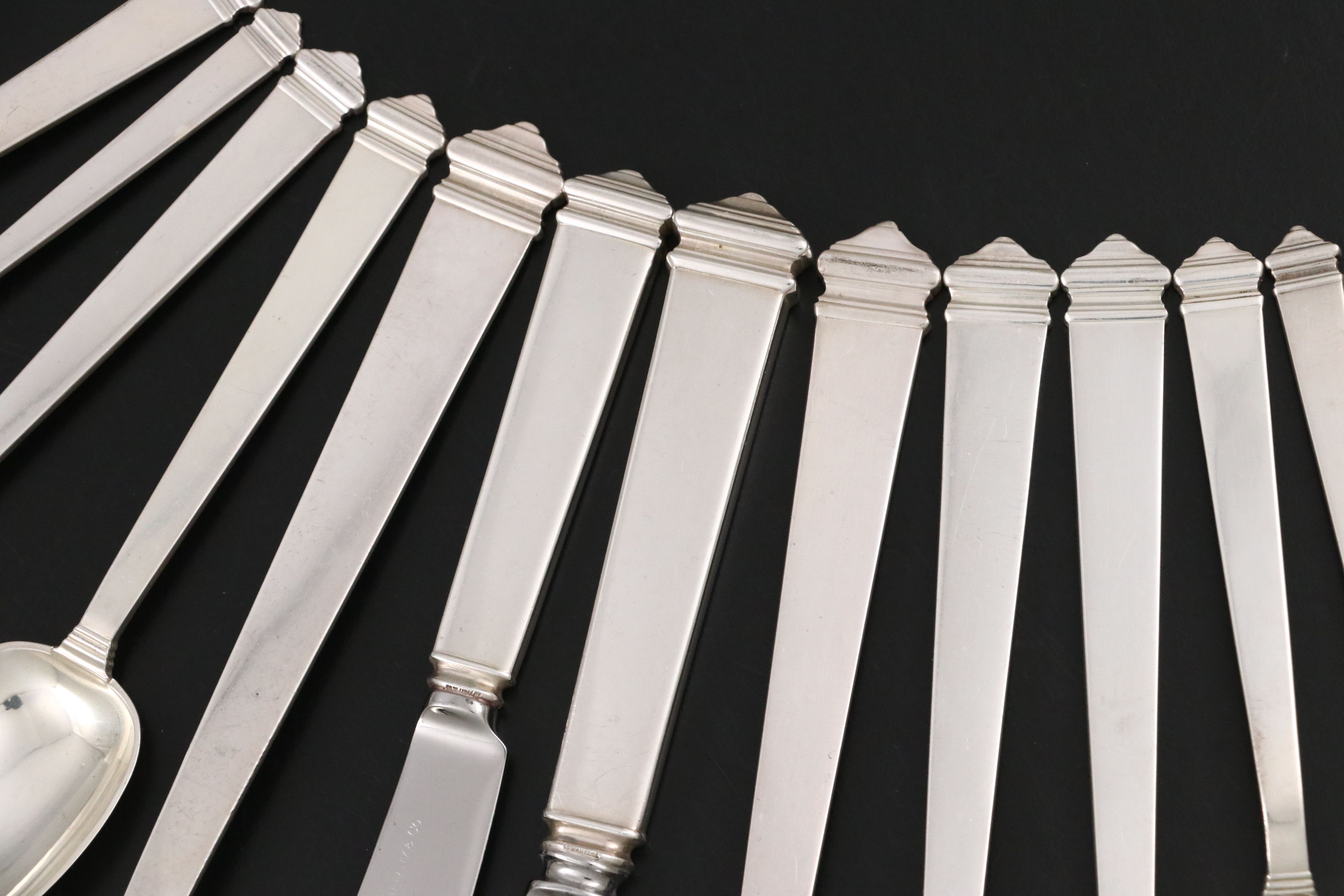 Tiffany & Co. "Hampton" Sterling Silver Flatware Service for Eight