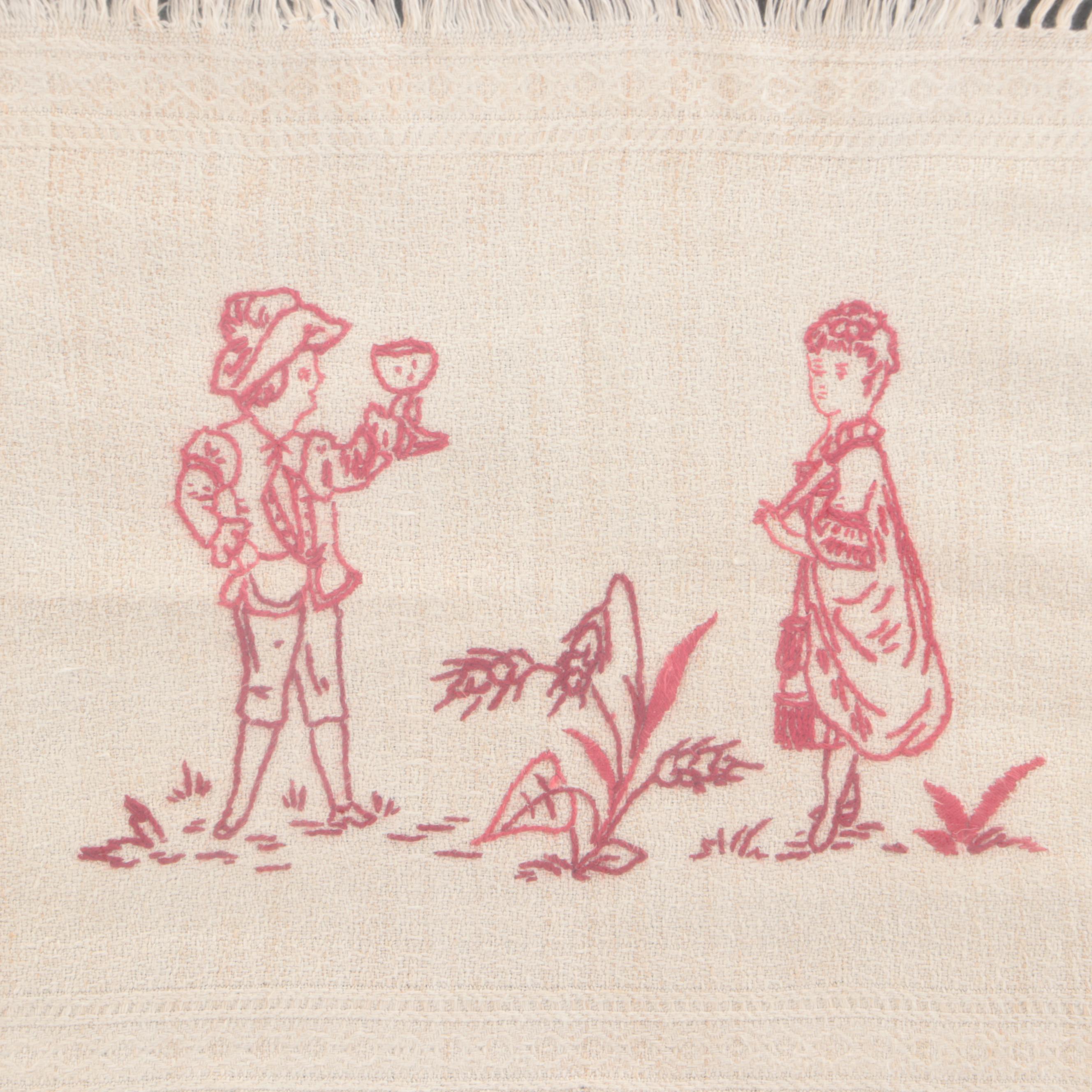 "Wherever You Wander" and Other Framed Needlework Panels