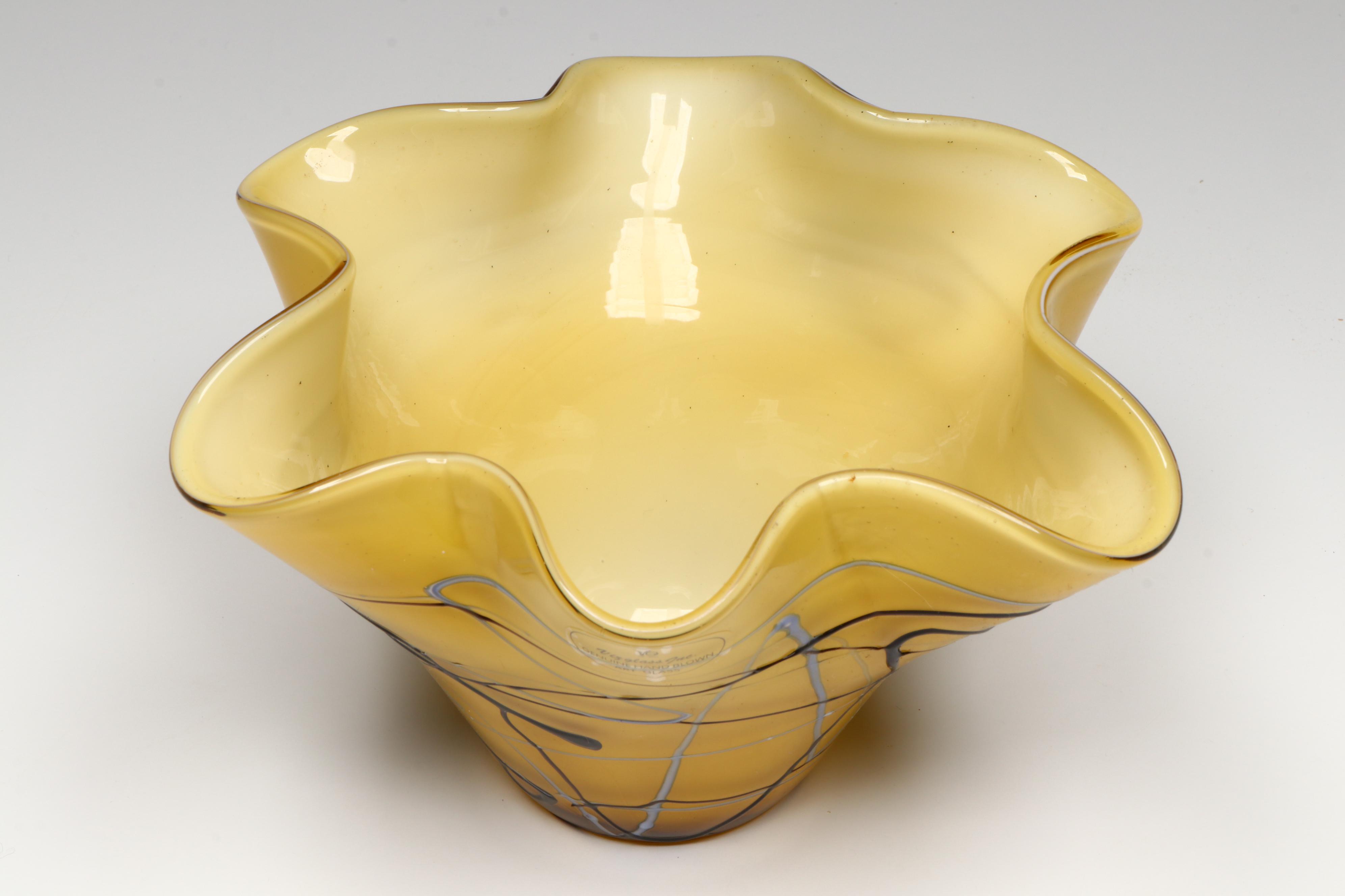 Vizglass Inc. Handblown Art Glass Bowl