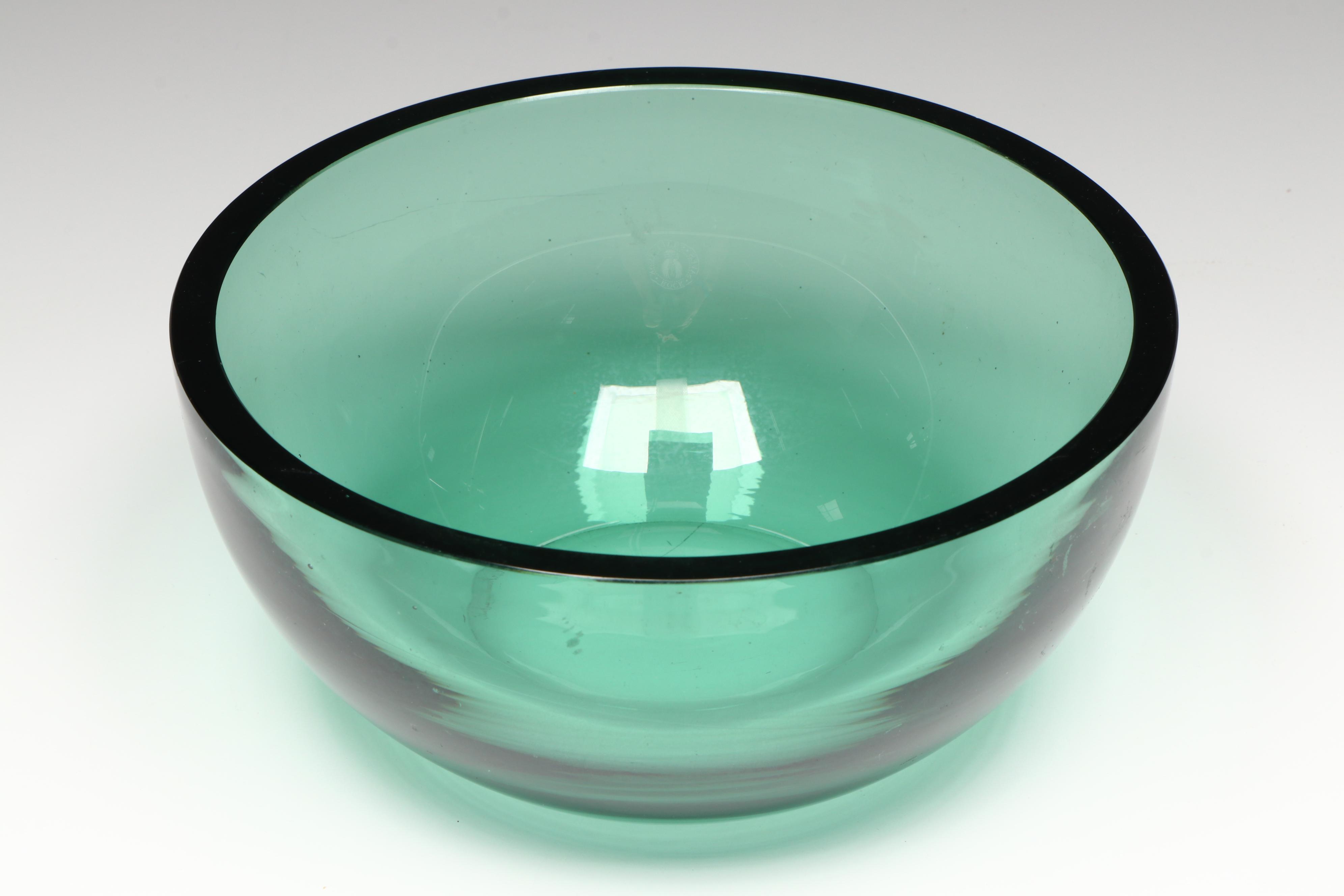 Maria Vinka Ruby Glass Footed Plate with Other Glass Bowl