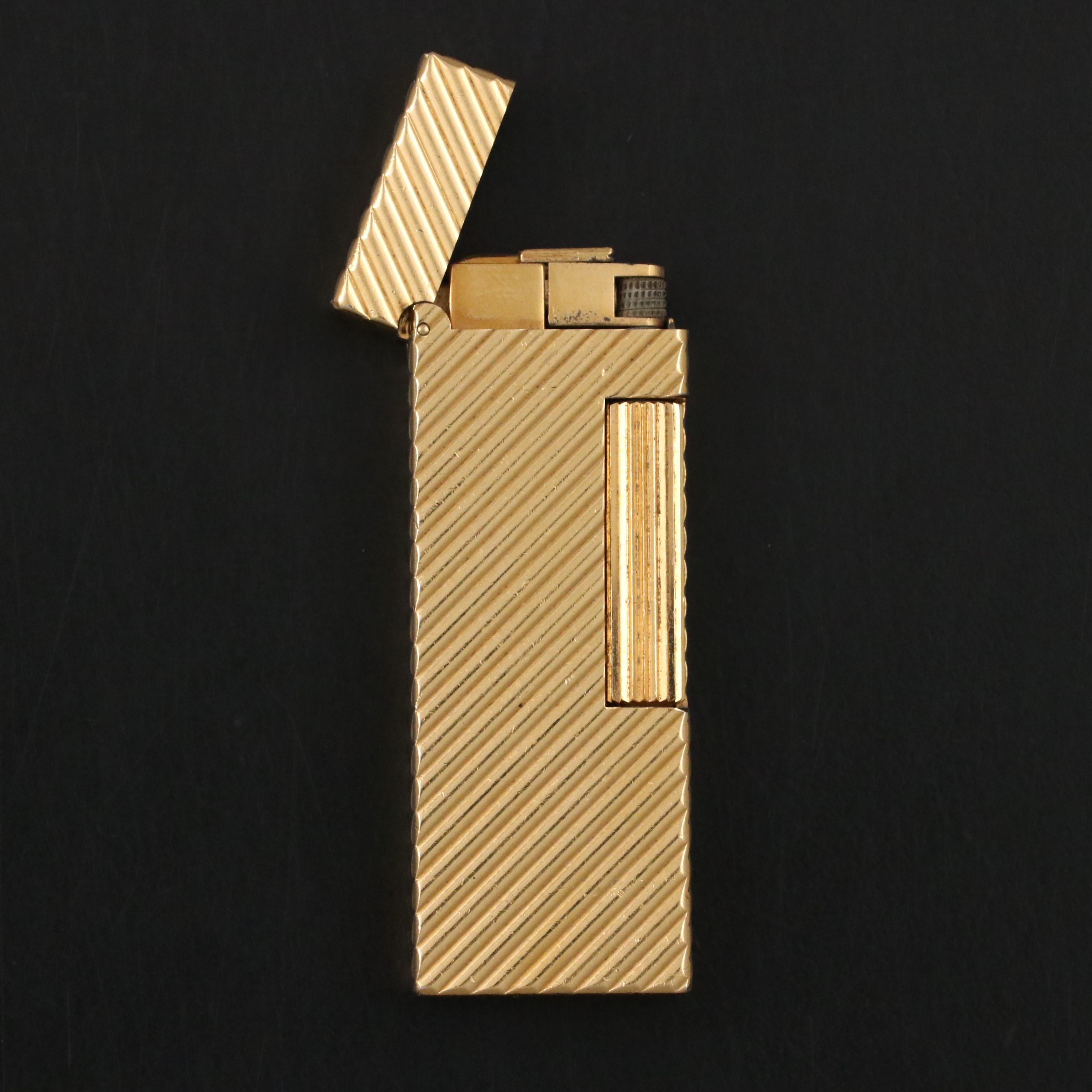 Dunhill Gemline Slim Profile Gold Plate Lighter, 1985