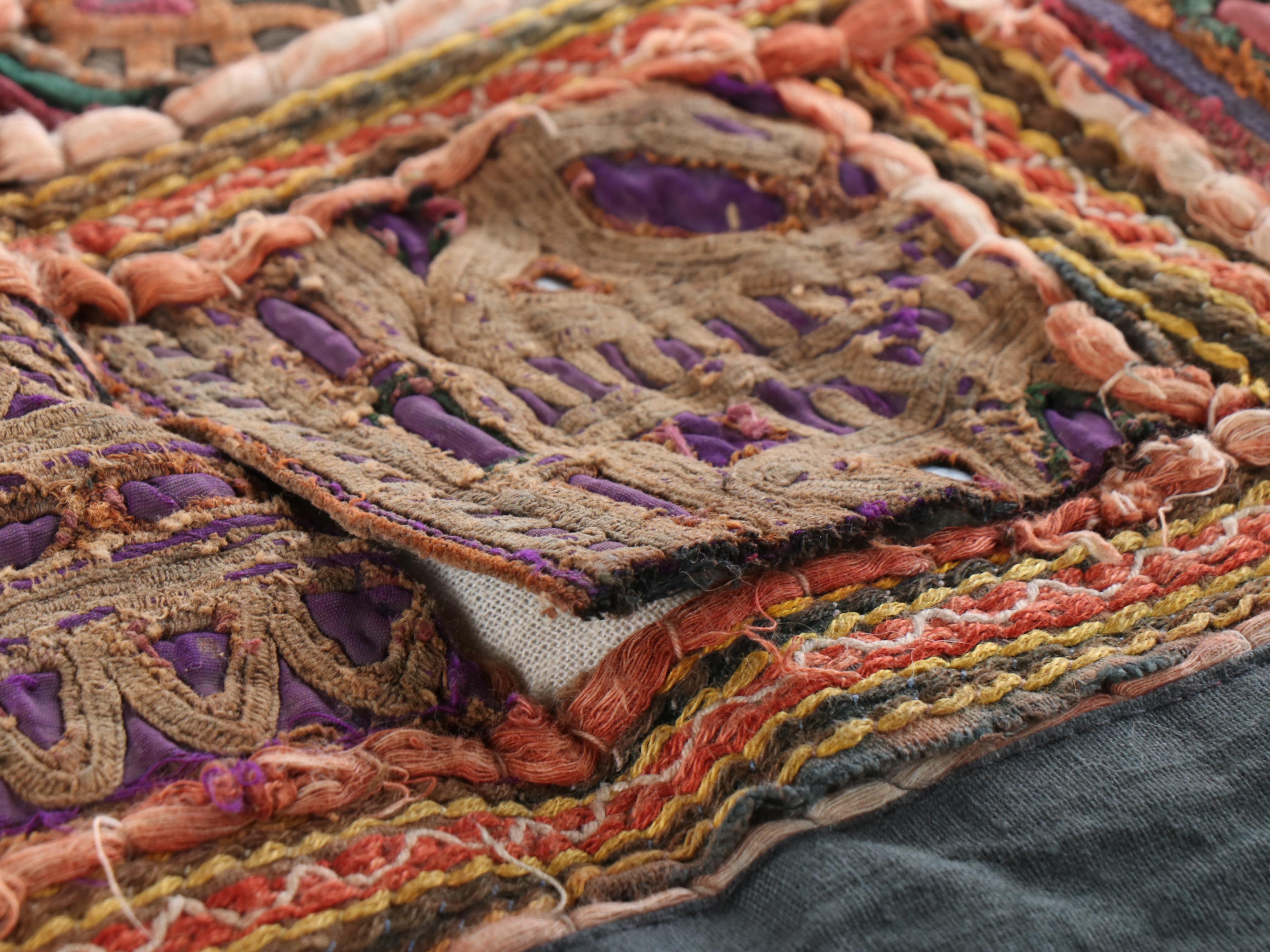 Indian Hand-Embroidered Shisha and Chain Stitch Textiles