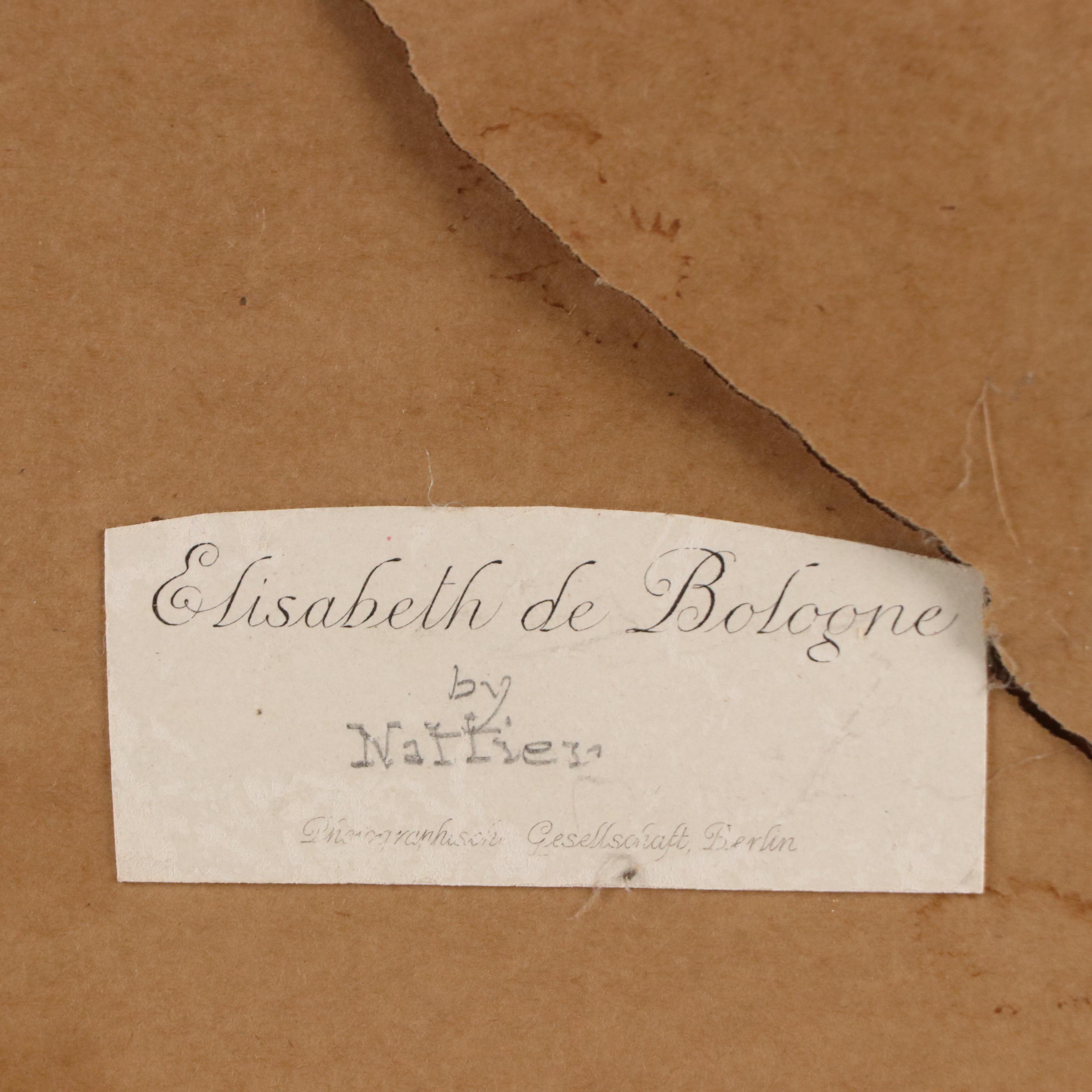 After Jean-Marc Nattier Hand-Colored Photogravure "Elisabeth de Bologne"