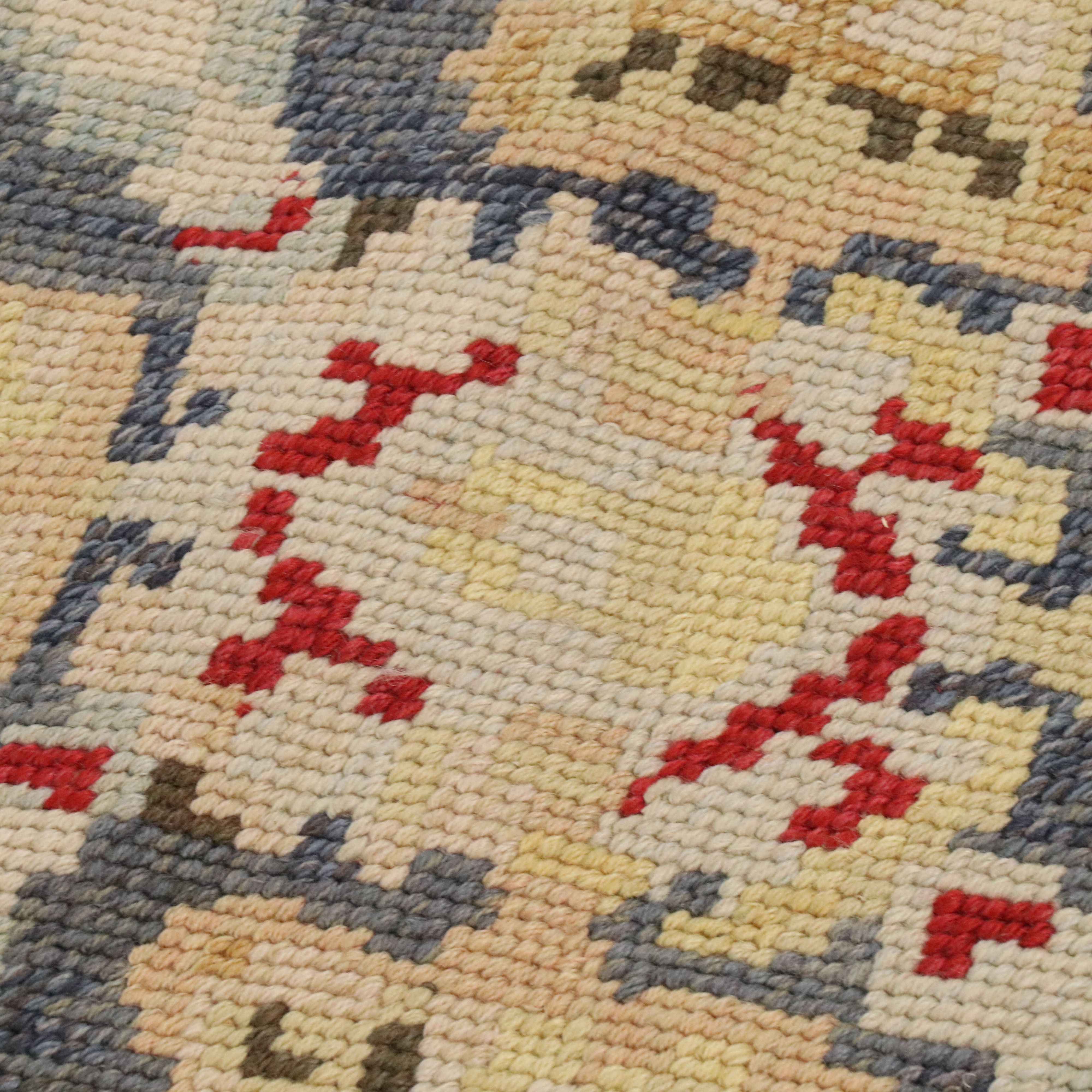 6'2 x 8'8 Handmade Sino-Turkish Style Needlepoint Area Rug