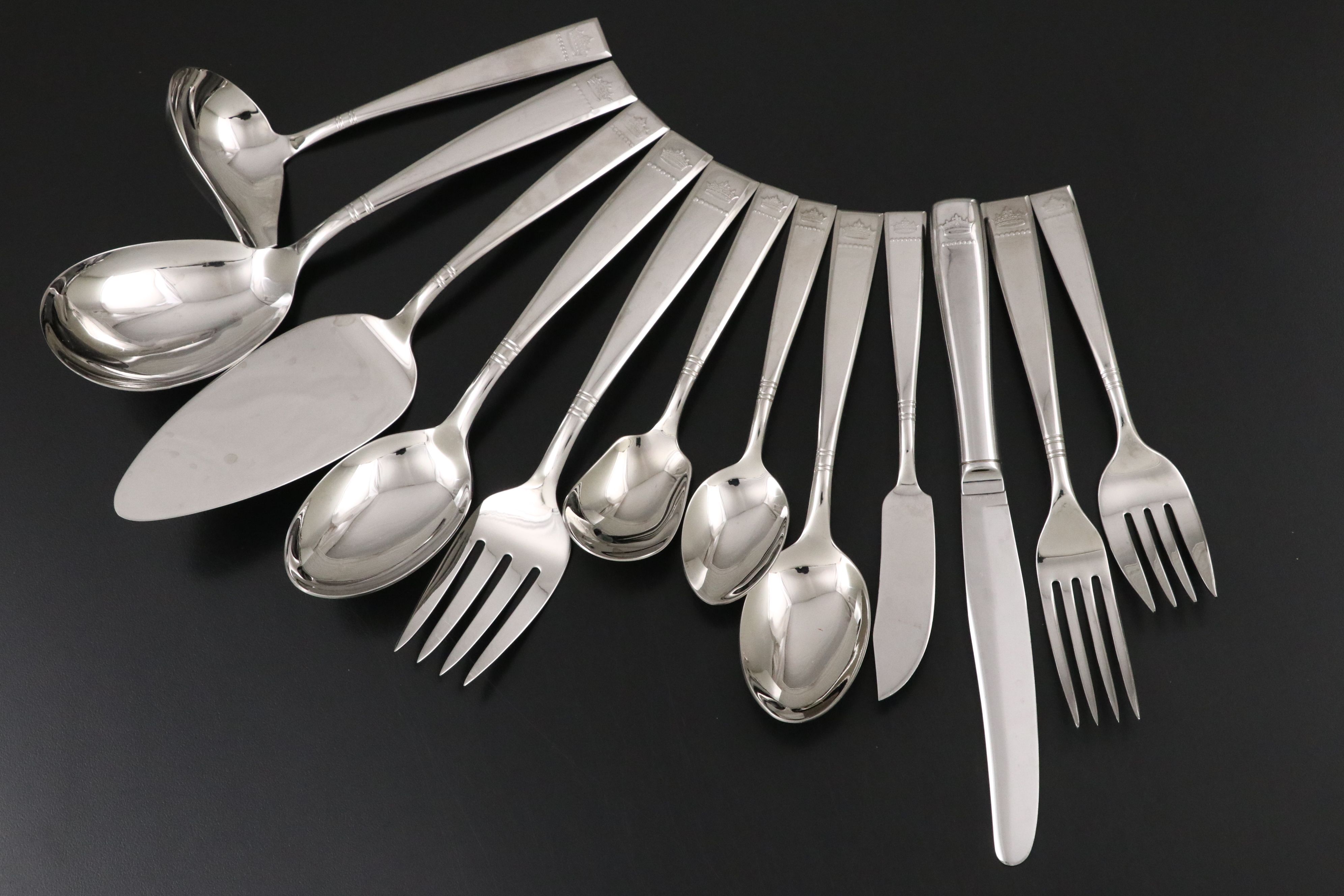 International Silver "Interlude" Silverplate with Other Stainless Steel Flatware