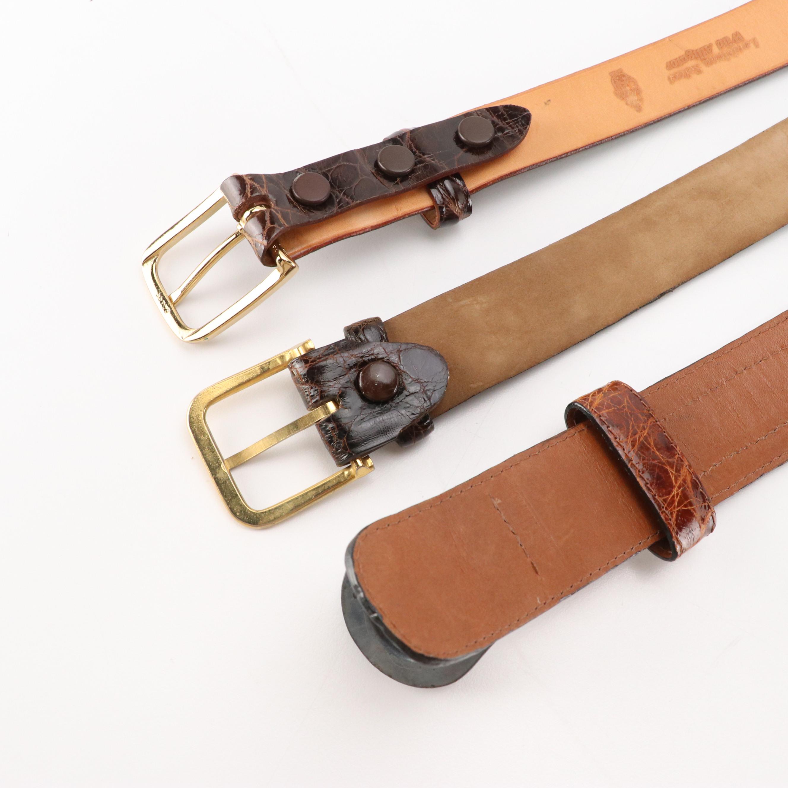 Vintage Leather Belts Featuring Veari, Wehmeier's, Jean Louis Fernandez, More