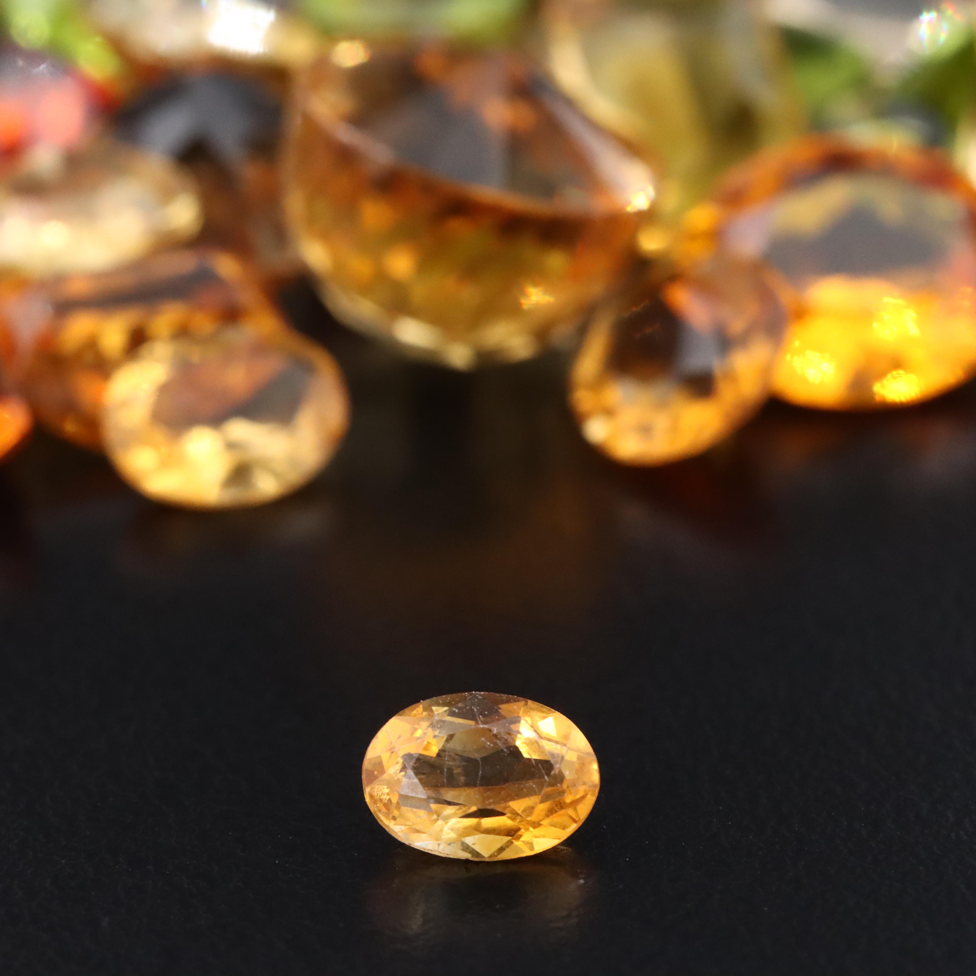 Loose 90.37 CTW Gemstones Featuring Citrine, Peridot and Lab Grown Sapphire