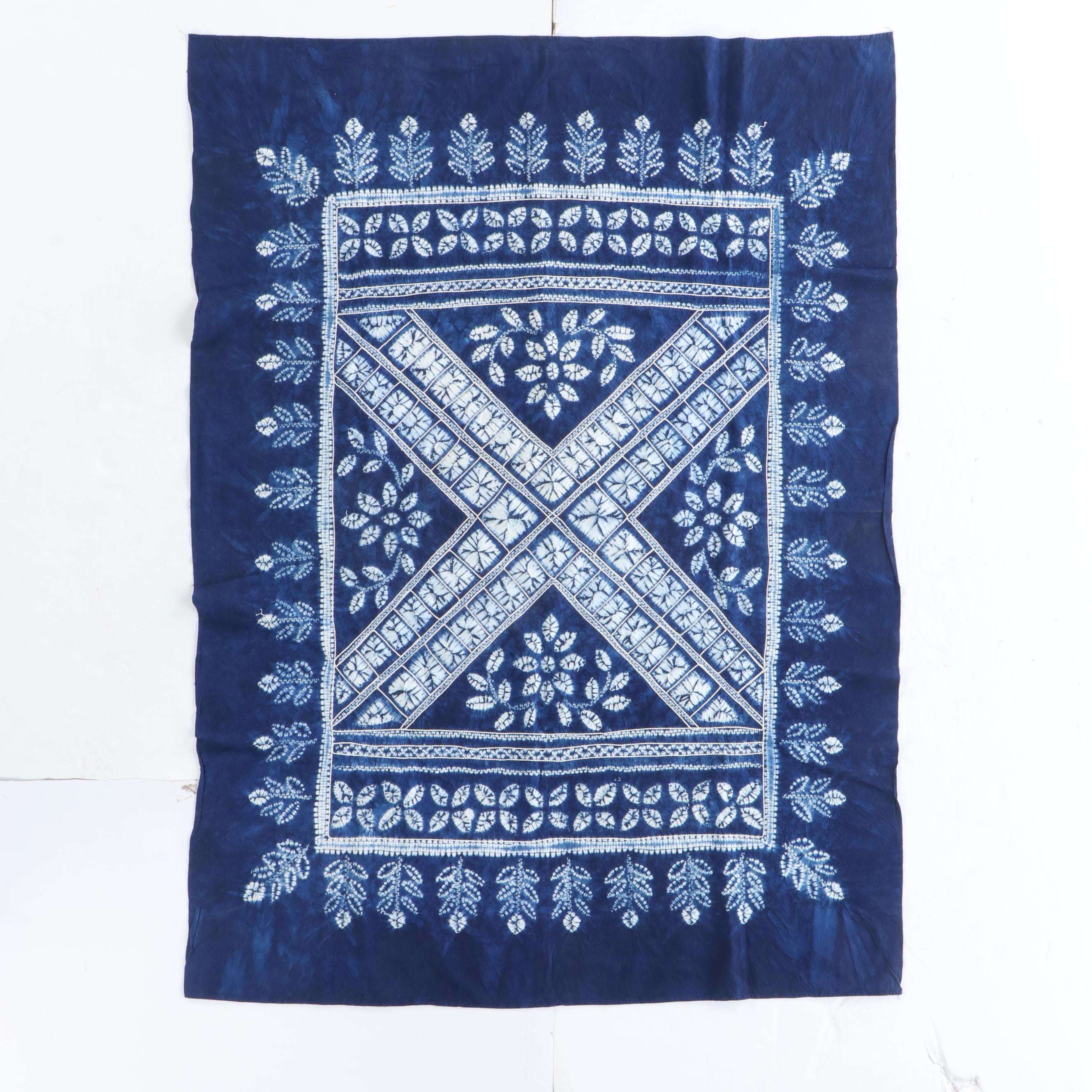 Batik and Wax-Resist Dyed Floral Textiles